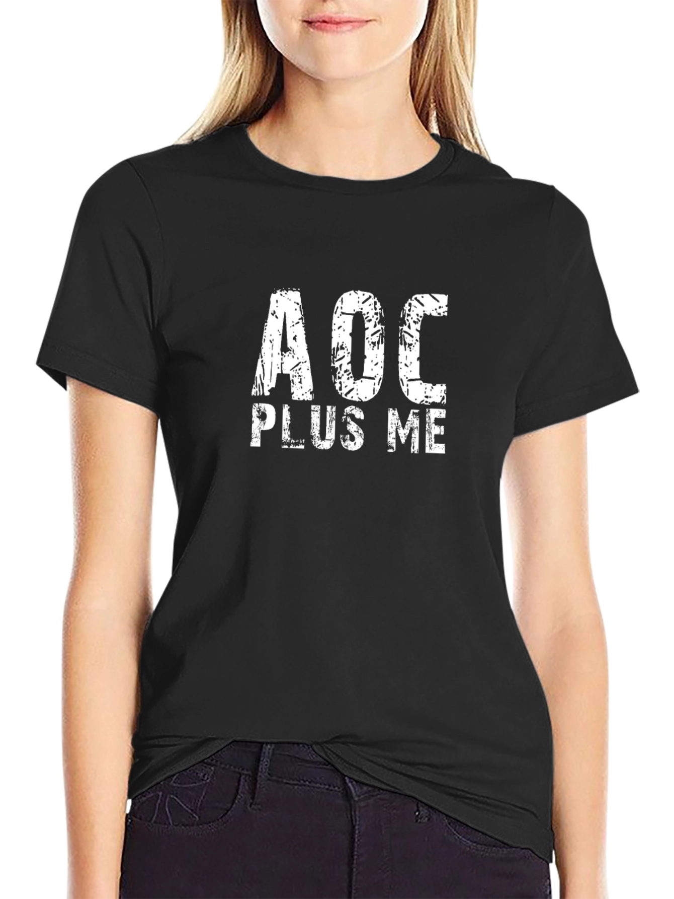 AOC Plus Me Graphic Tee - Political Statement Shirt