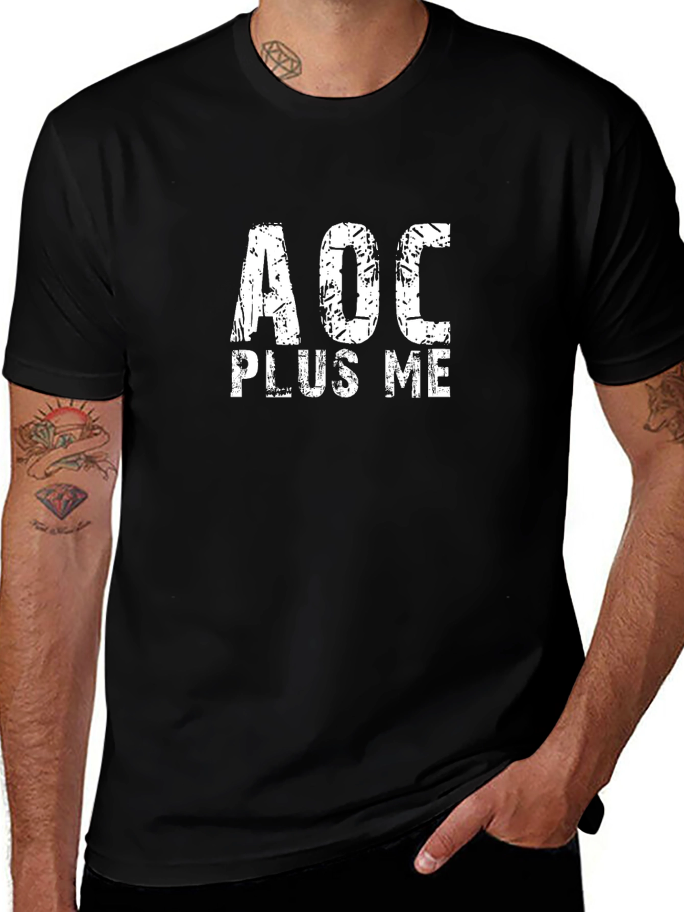 AOC Plus Me Graphic Tee - Political Statement Shirt