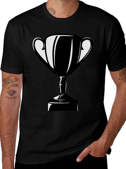 Trophy Graphic T-Shirt - Black Cotton Blend
