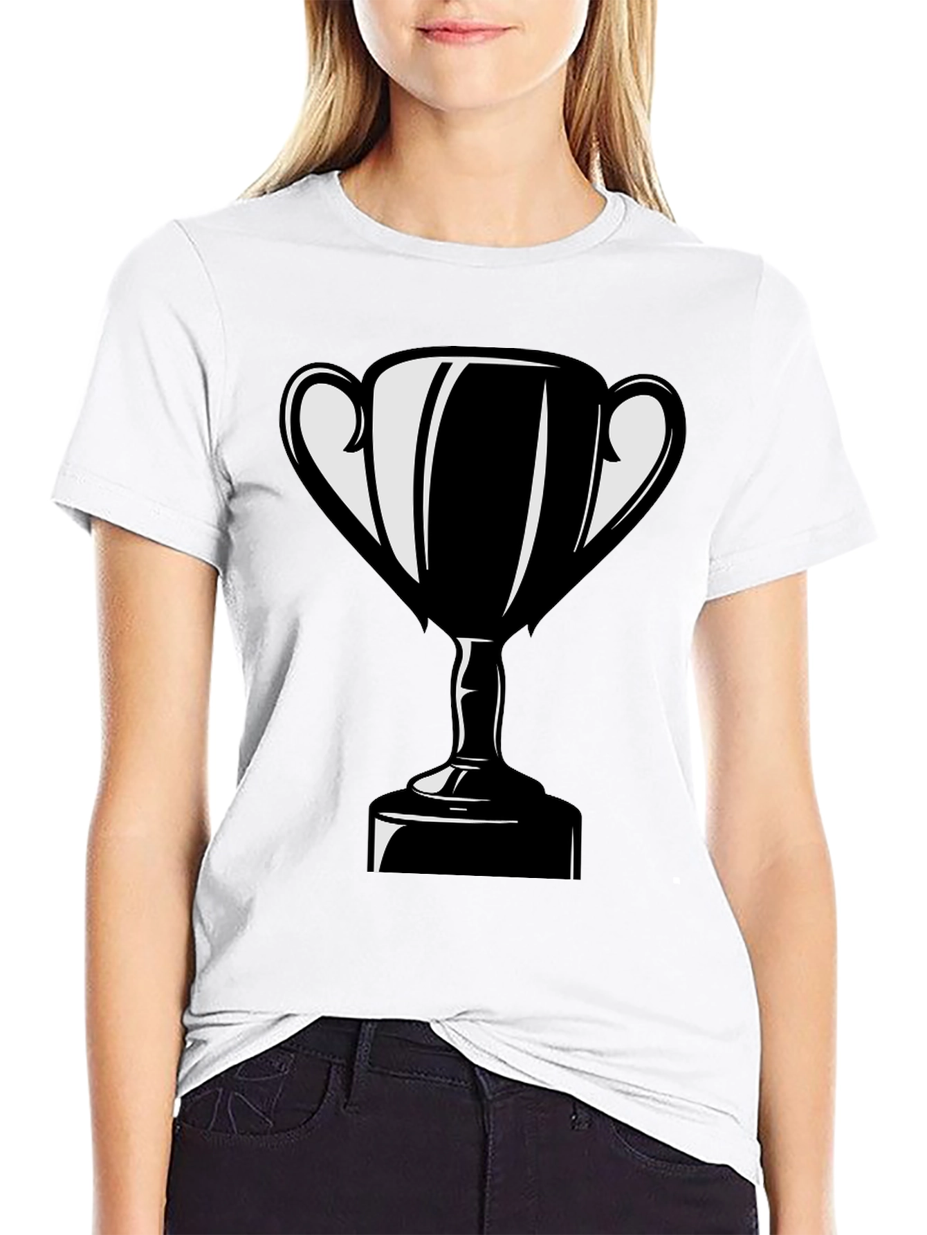 Trophy Graphic T-Shirt - Black Cotton Blend