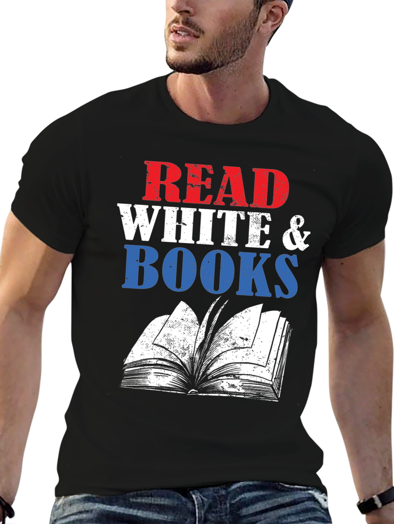 Read White & Books Patriotic T-Shirt