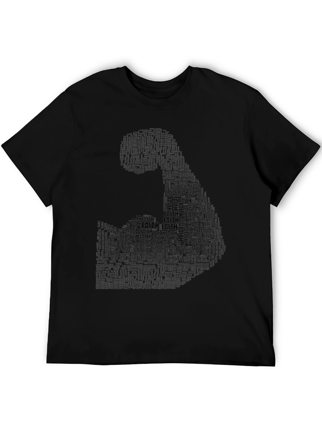 Faith Muscle Graphic Black T-Shirt