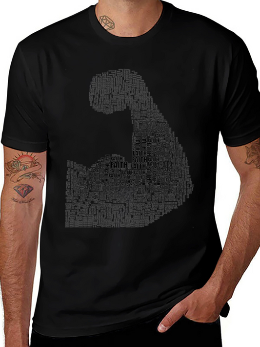 Faith Muscle Graphic Black T-Shirt