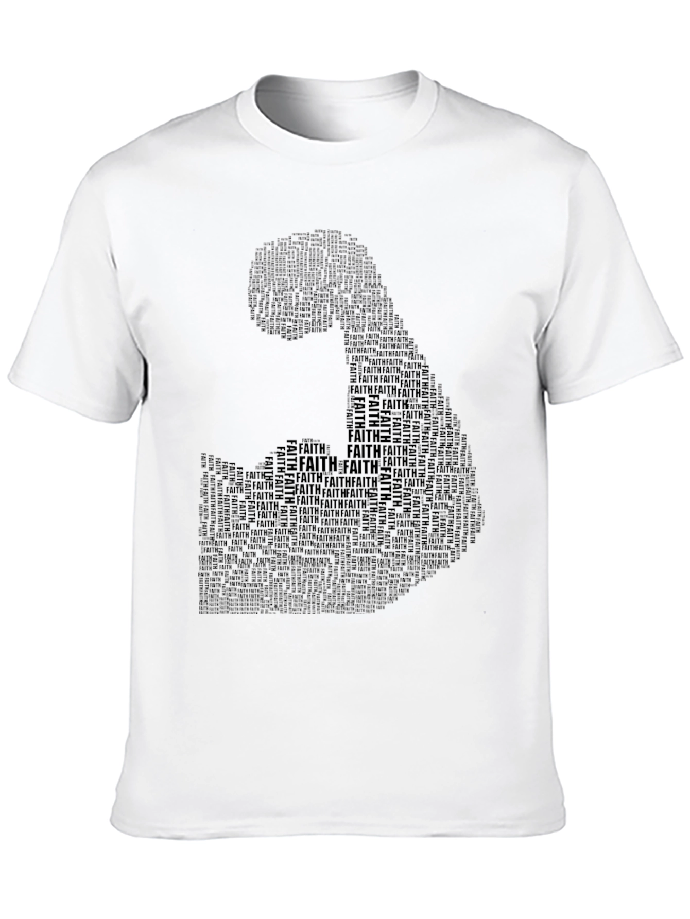 Faith Muscle Graphic Black T-Shirt
