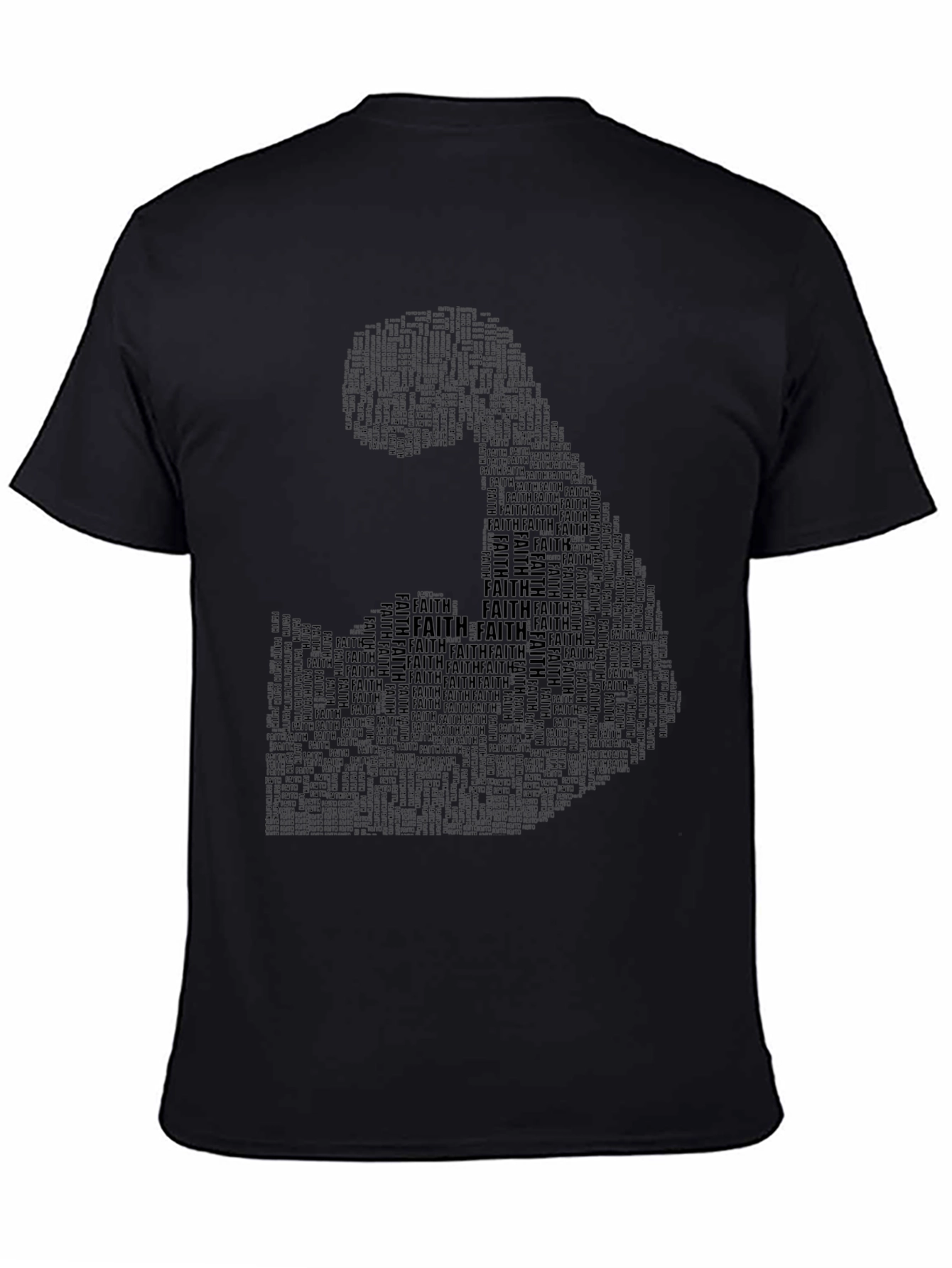 Faith Muscle Graphic Black T-Shirt