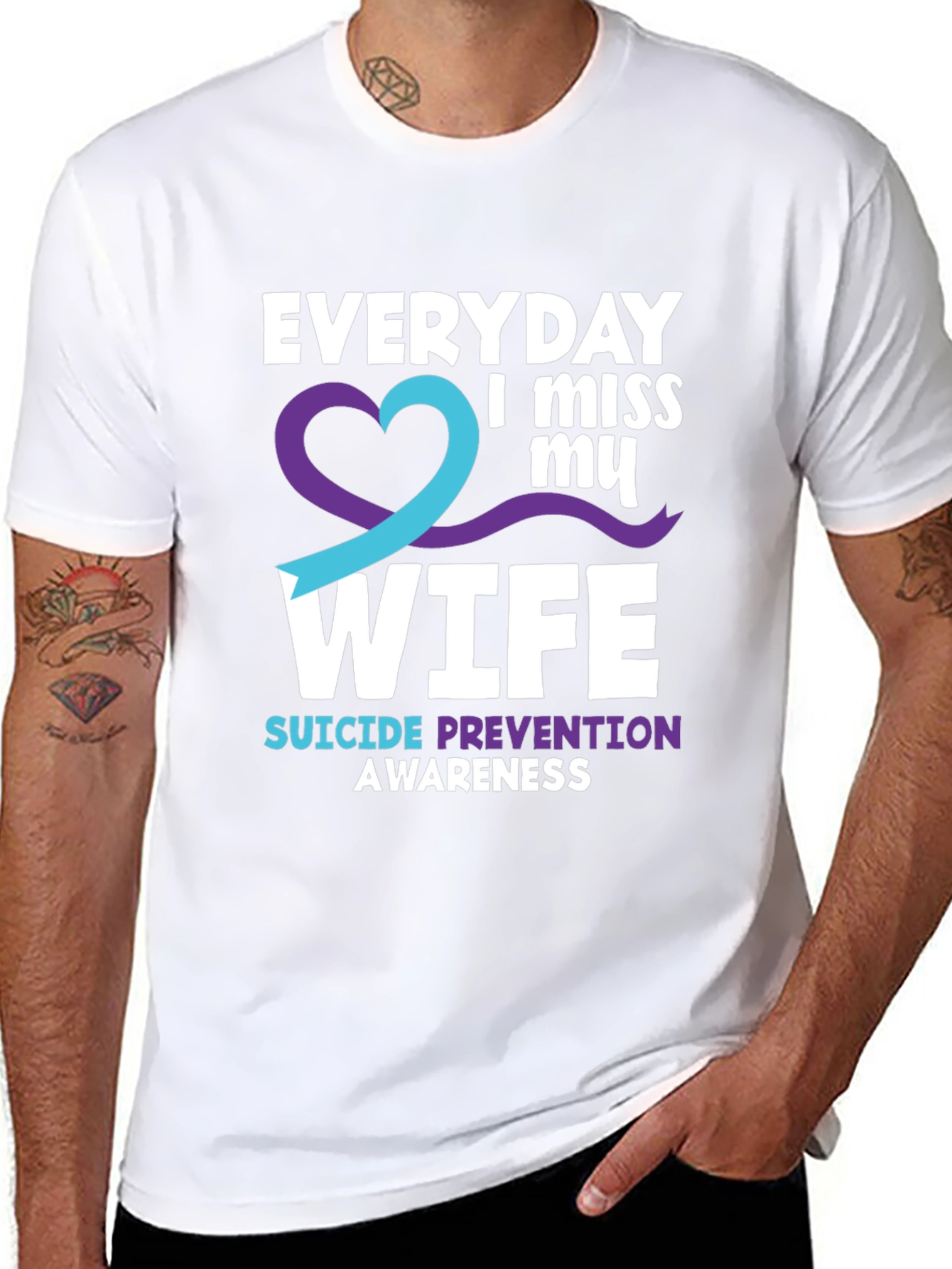 Everyday I Miss My Wife Suicide Prevention Awareness T-Shirt