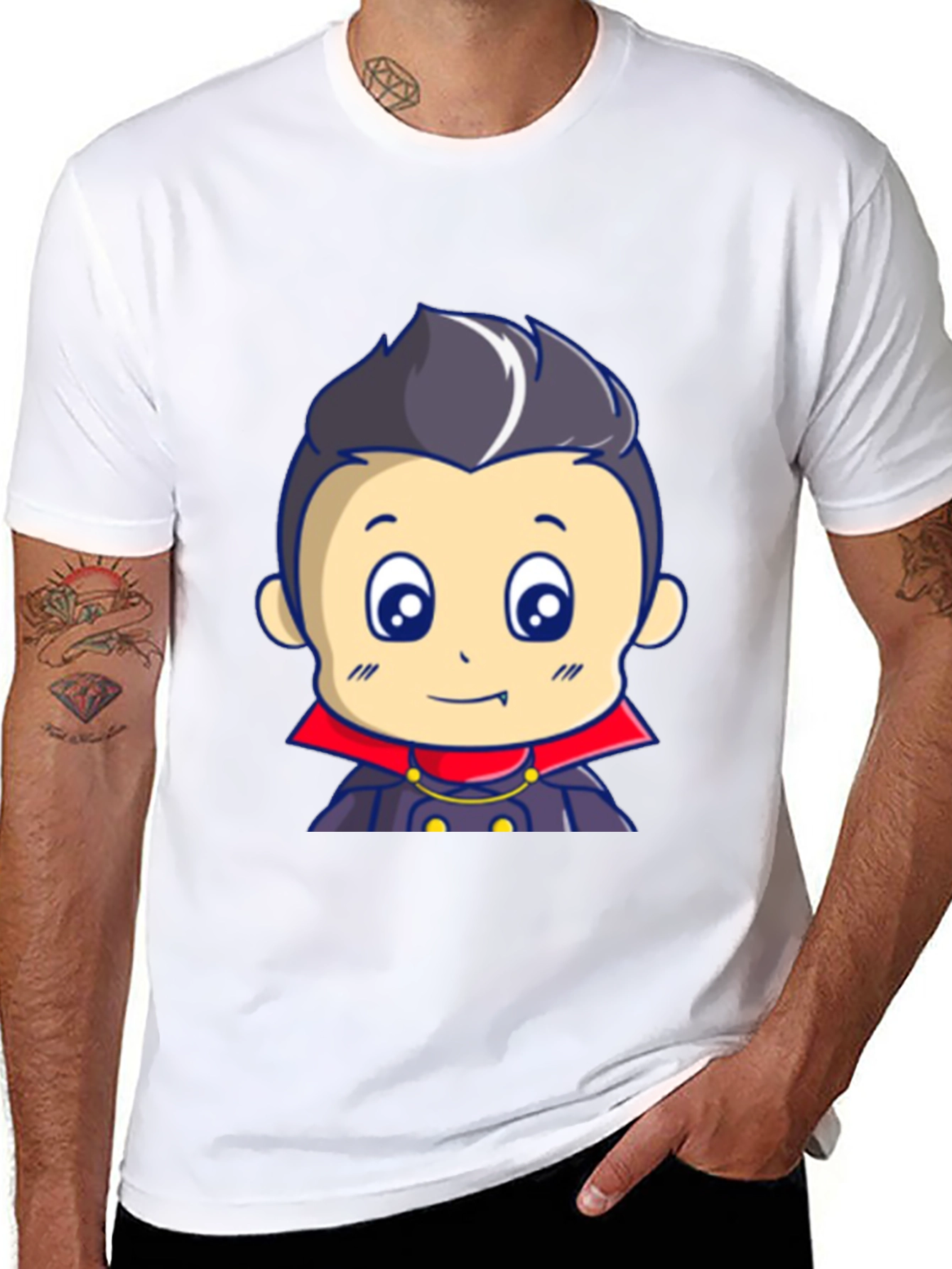 Cartoon Vampire T-Shirt - Cute Halloween Design