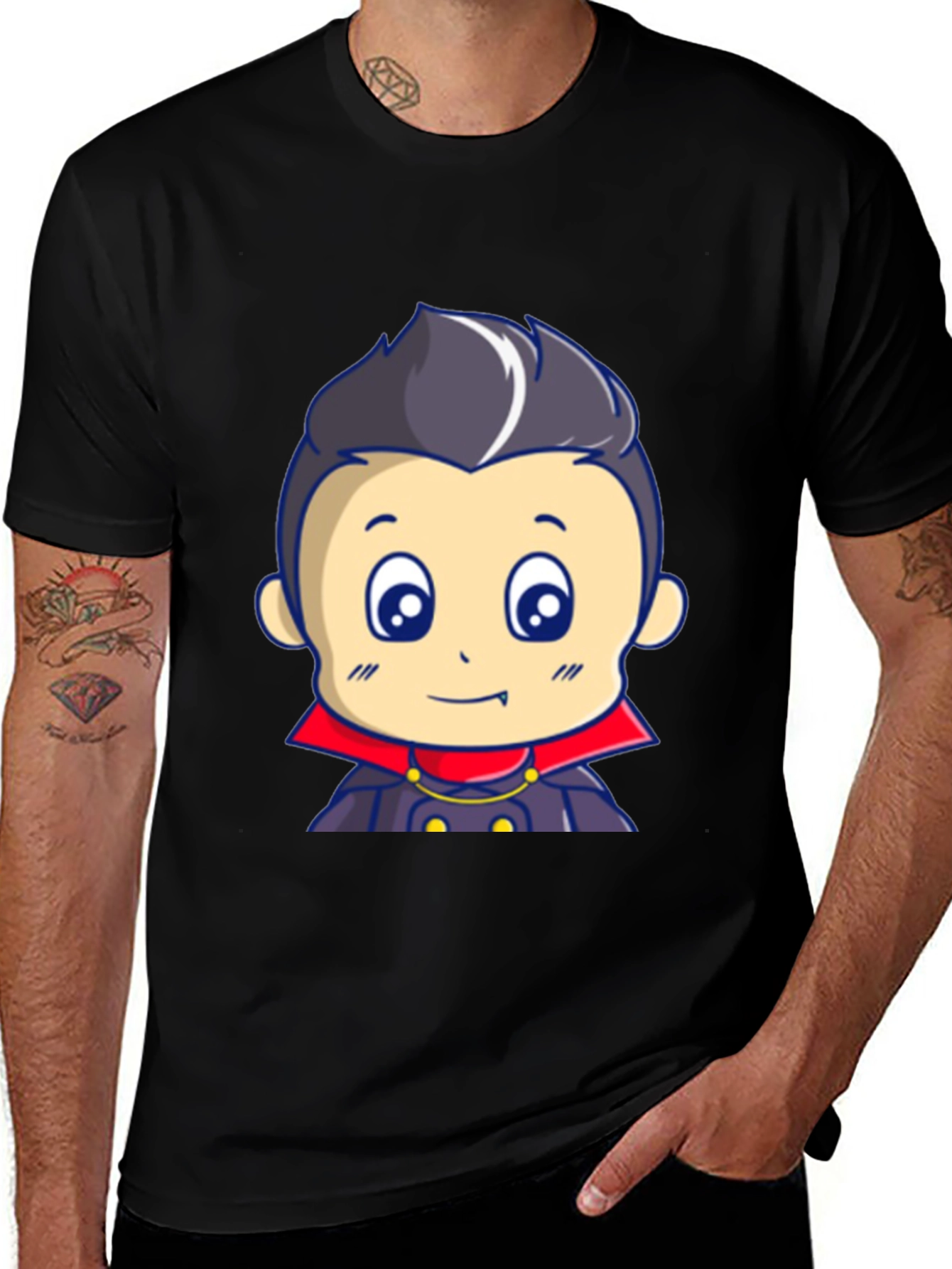 Cartoon Vampire T-Shirt - Cute Halloween Design