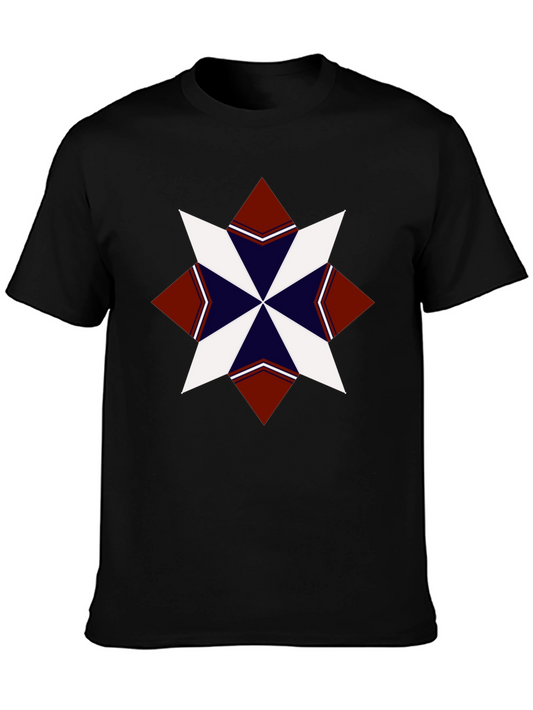 Geometric Star Graphic Tee - Stylish Mens T-Shirt