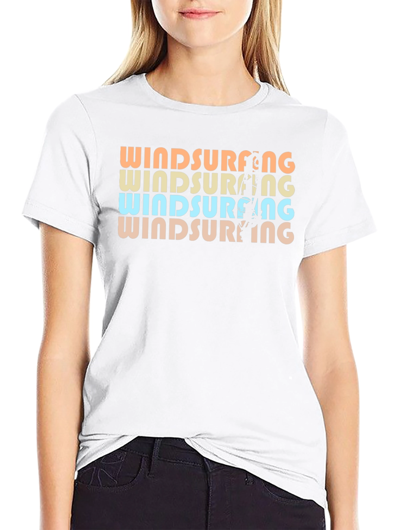 Retro Windsurfing Graphic T-Shirt