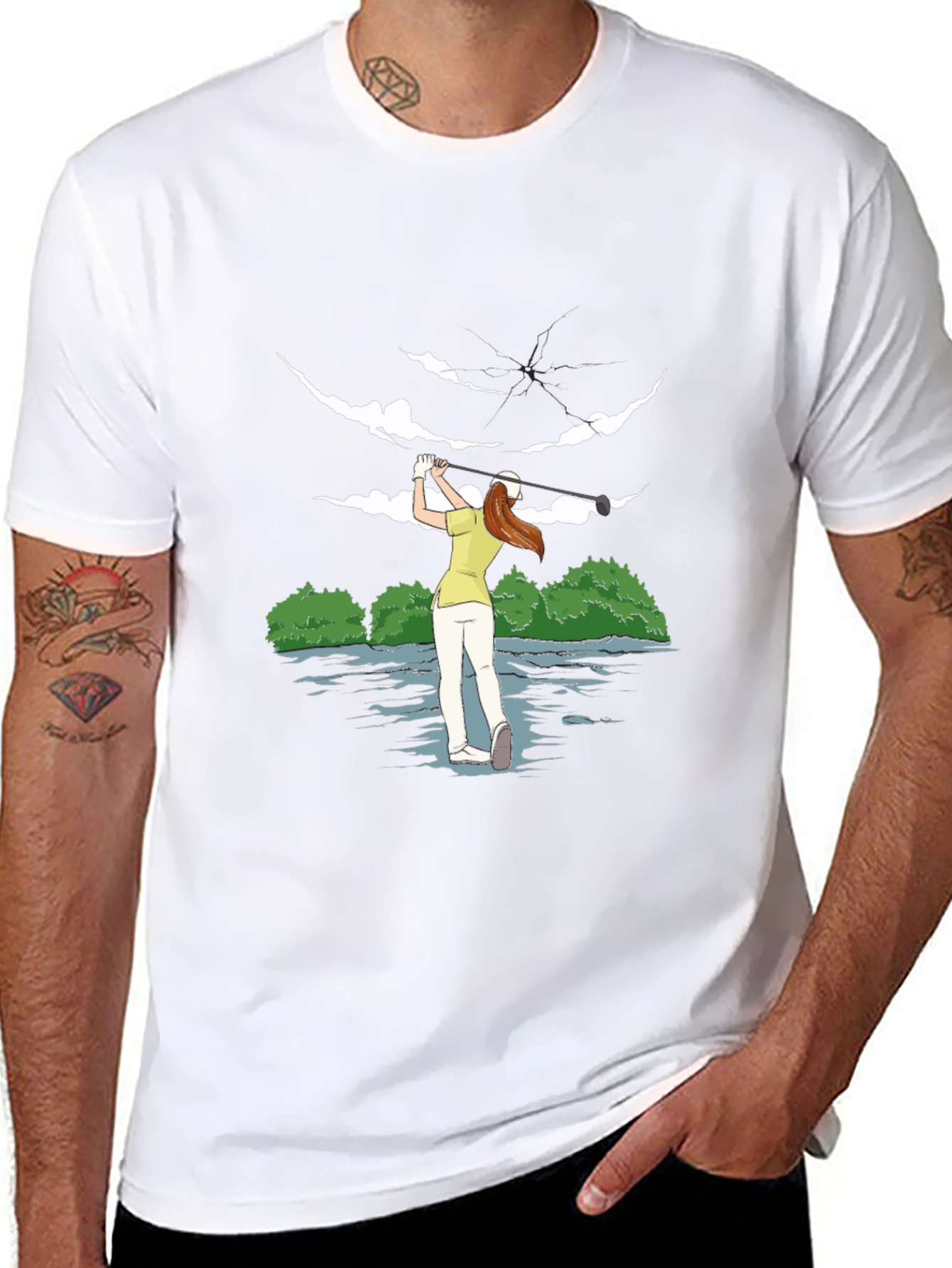 Golfer Girl Tee - Unique Sporty Design