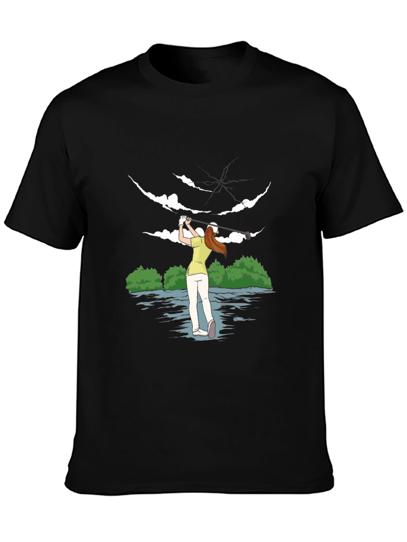 Golfer Girl Tee - Unique Sporty Design