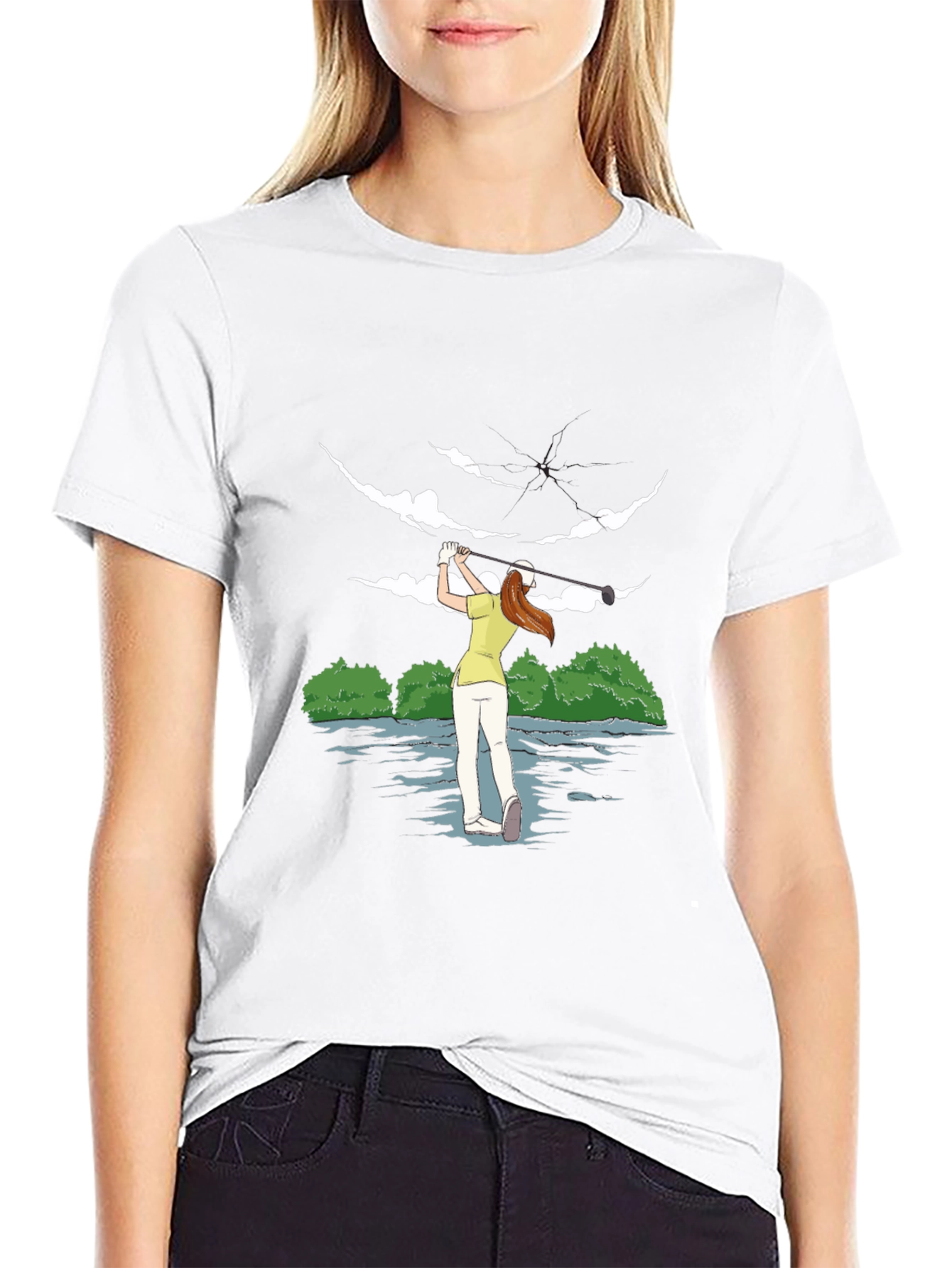 Golfer Girl Tee - Unique Sporty Design