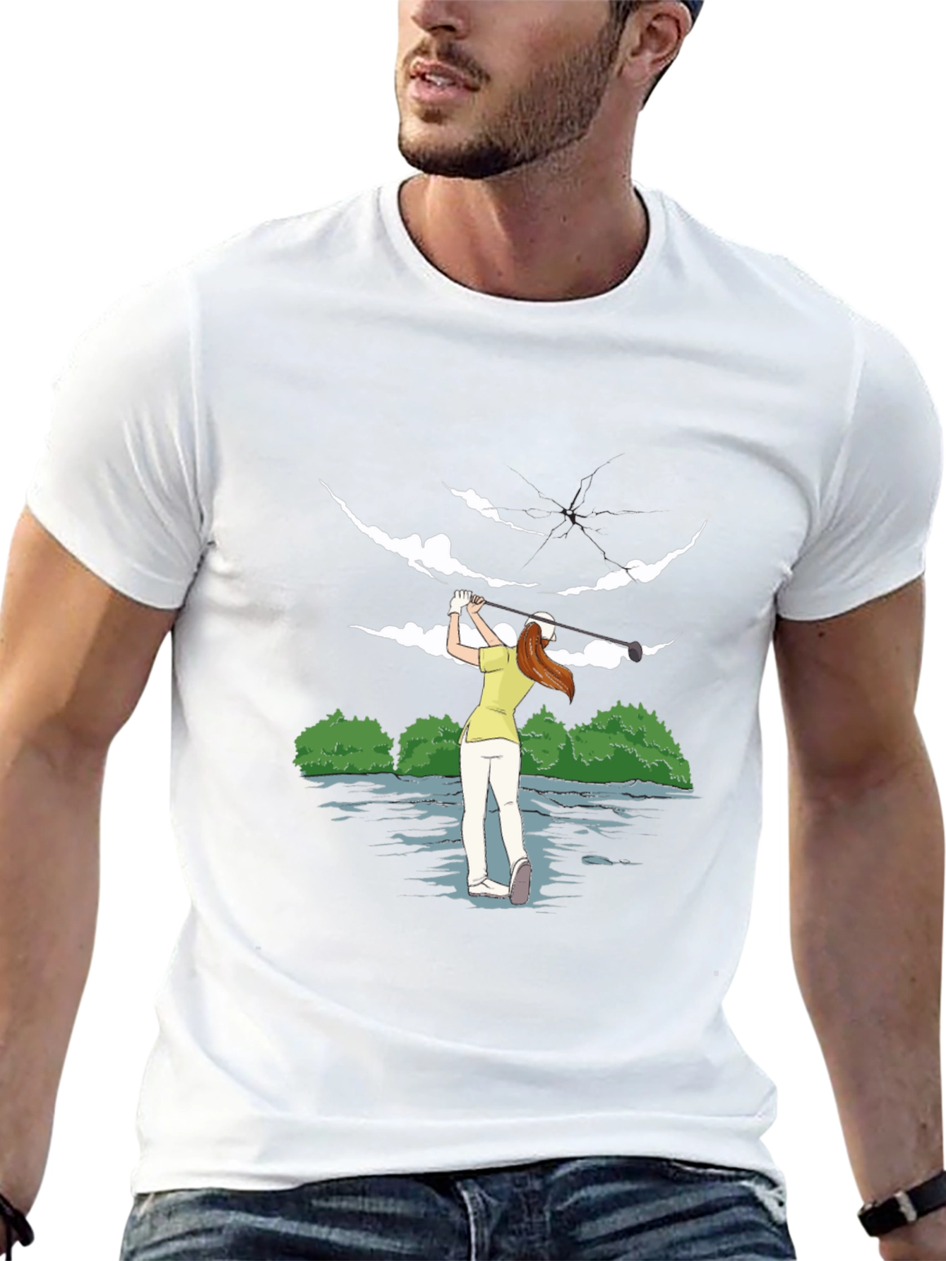 Golfer Girl Tee - Unique Sporty Design