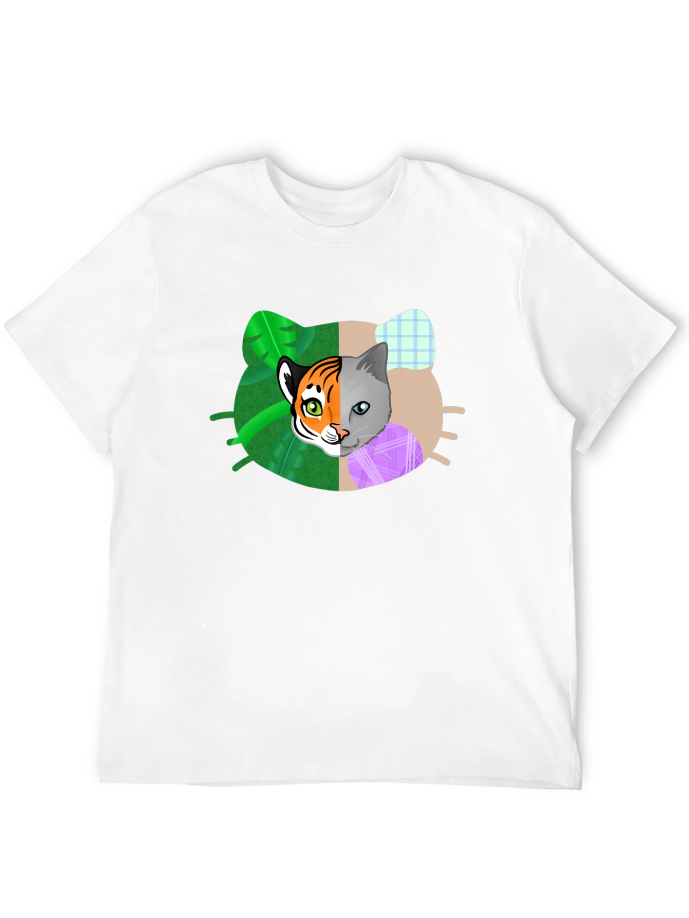 Unique Cat & Tiger Graphic T-Shirt