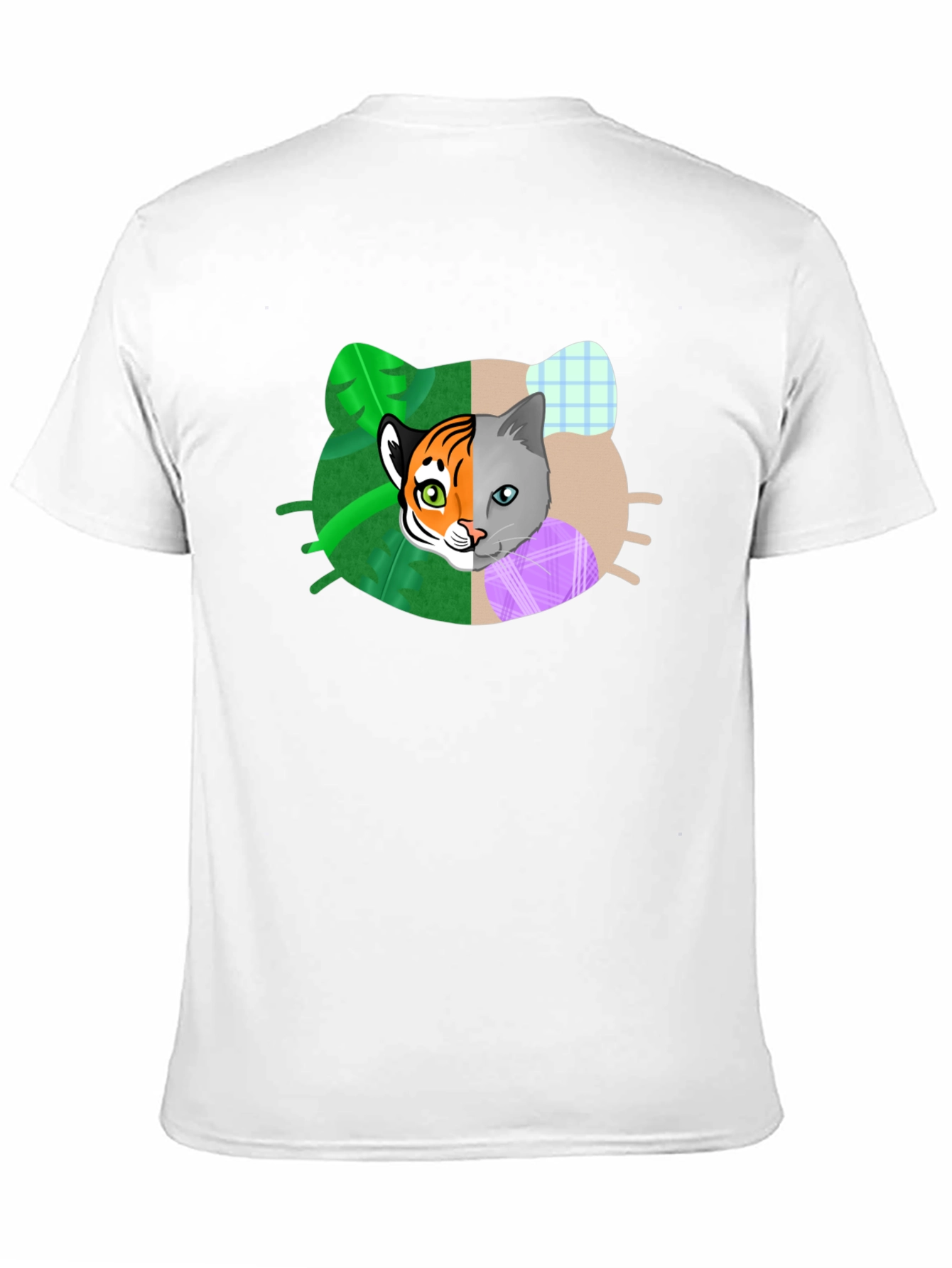 Unique Cat & Tiger Graphic T-Shirt