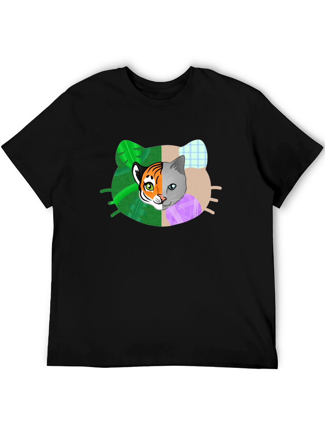 Unique Cat & Tiger Graphic T-Shirt