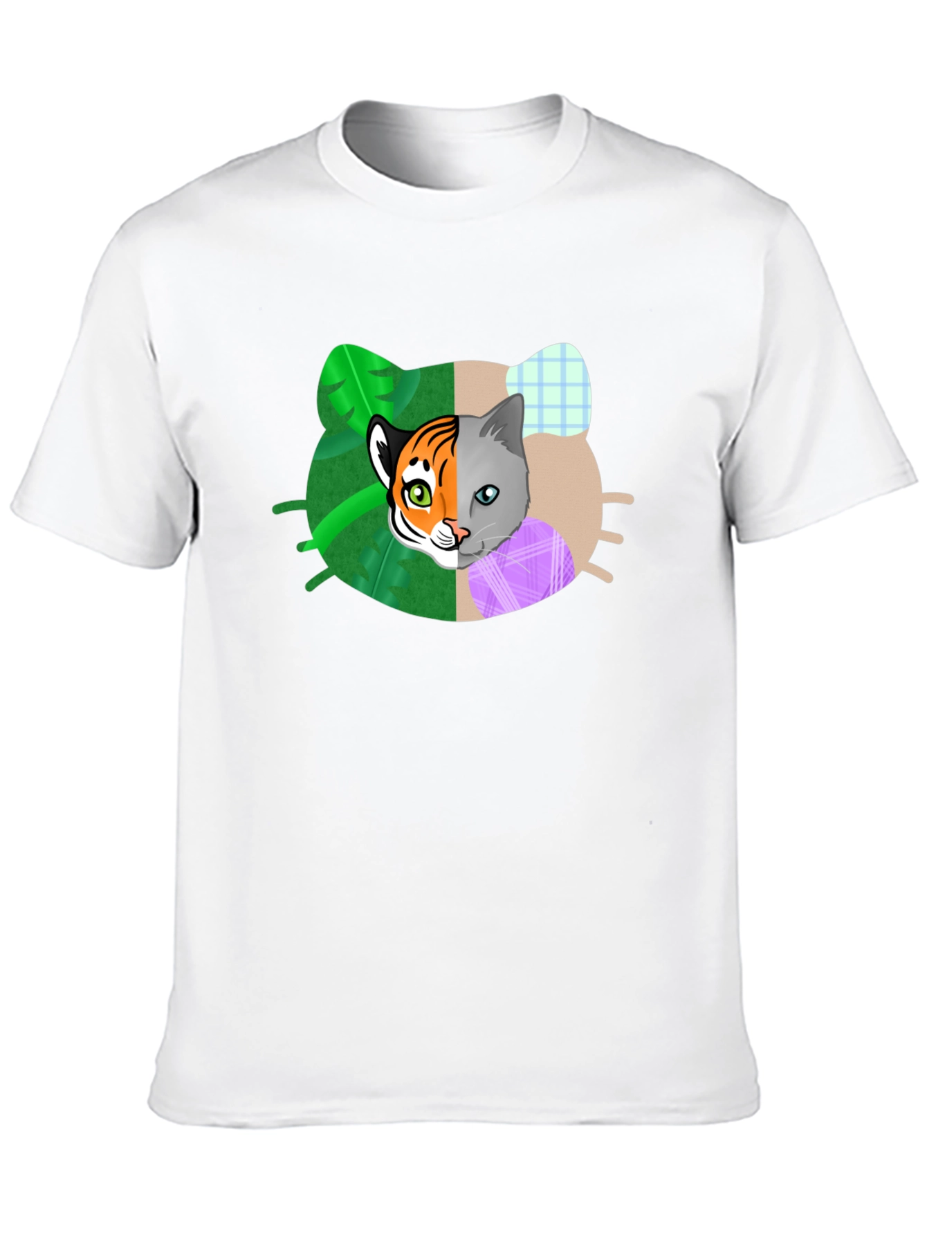 Unique Cat & Tiger Graphic T-Shirt