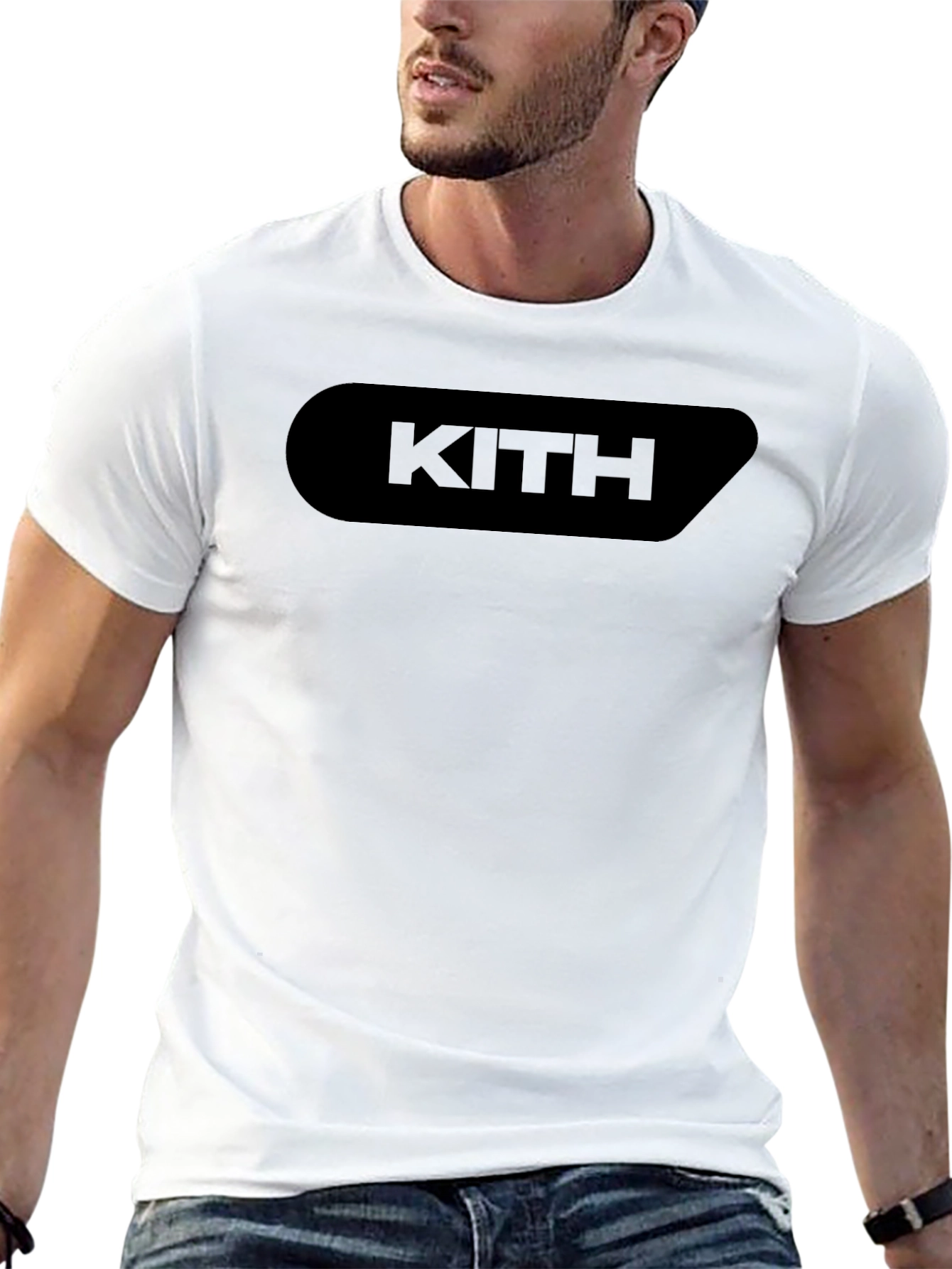 KITH Black Logo T-Shirt - Mens Fashion
