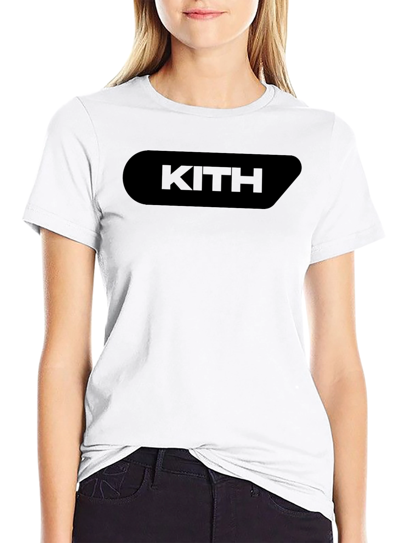 KITH Black Logo T-Shirt - Mens Fashion