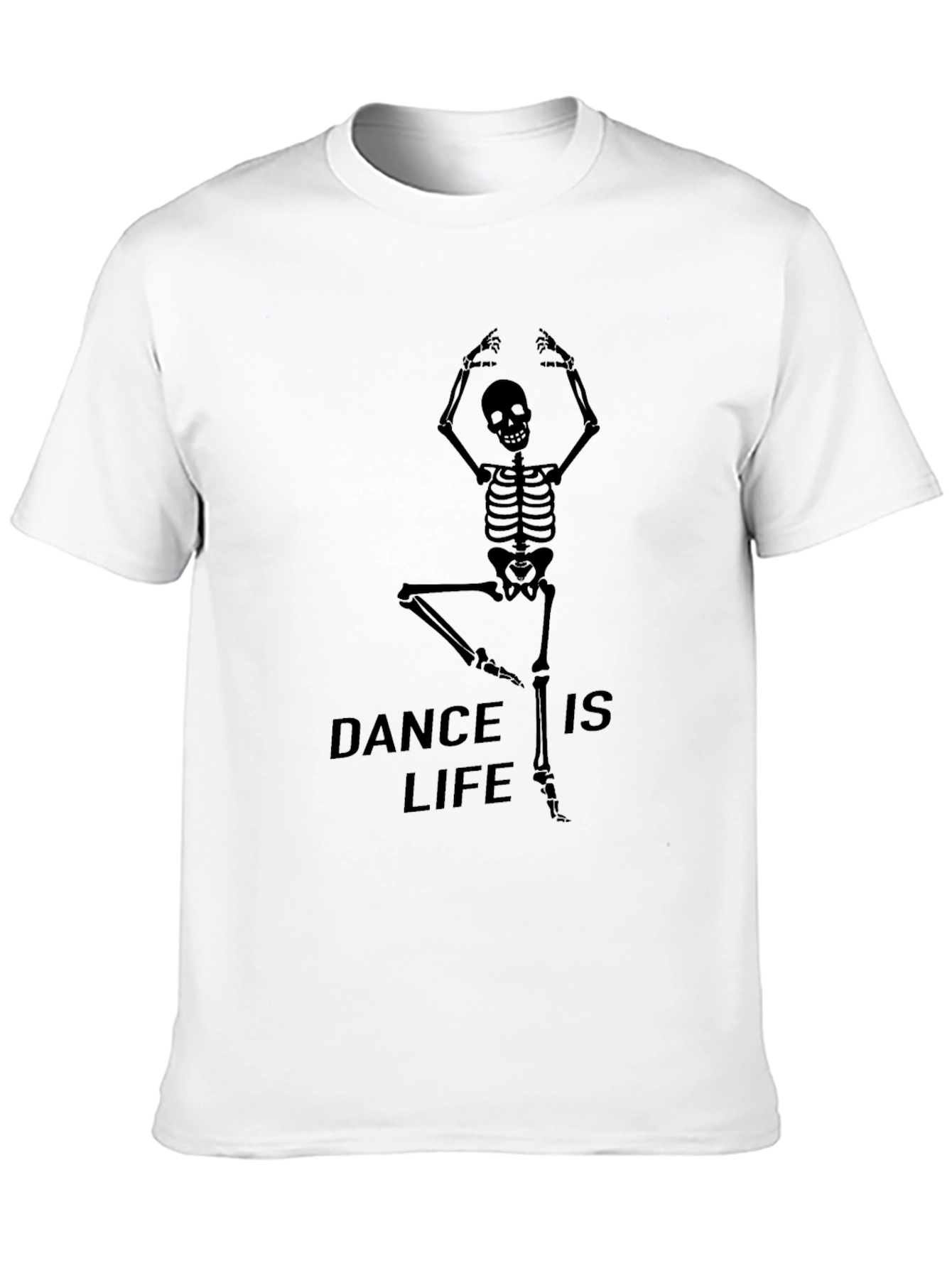 Dance Is Life Skeleton Graphic Tee - Black