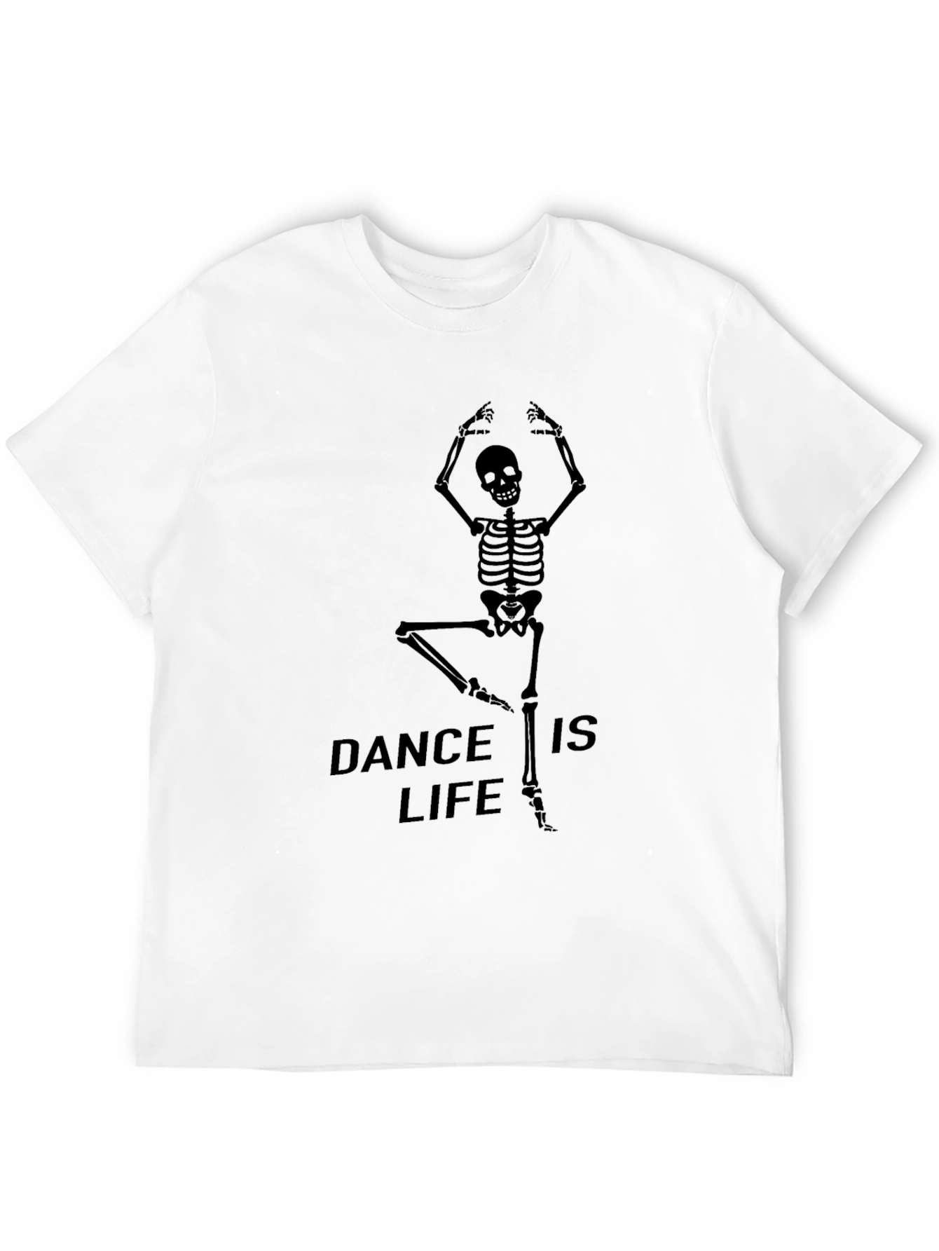 Dance Is Life Skeleton Graphic Tee - Black
