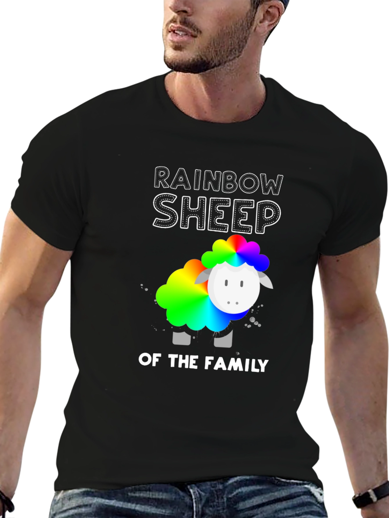 Rainbow Sheep of the Family Graphic T-Shirt