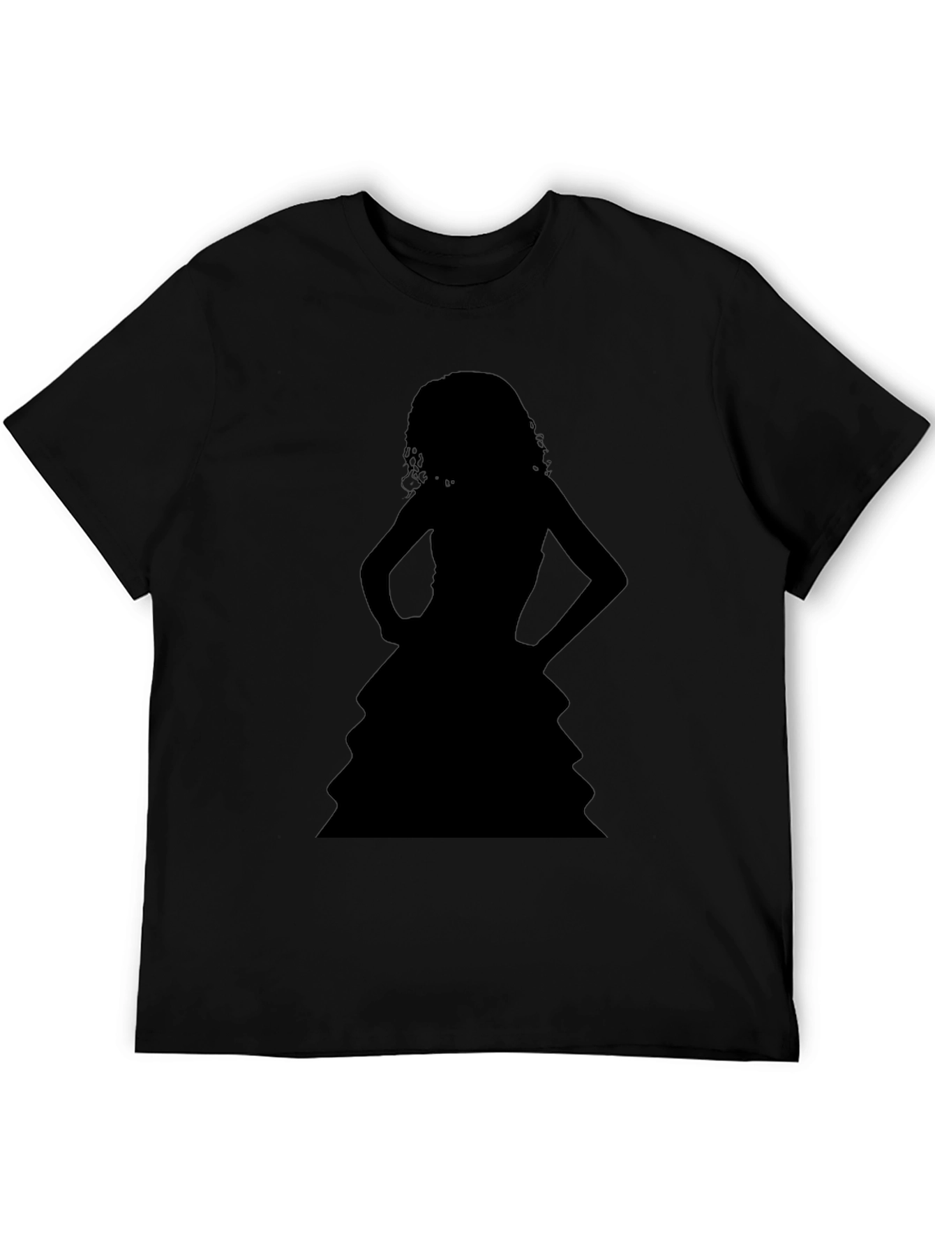 Silhouette Dress Graphic Black T-Shirt