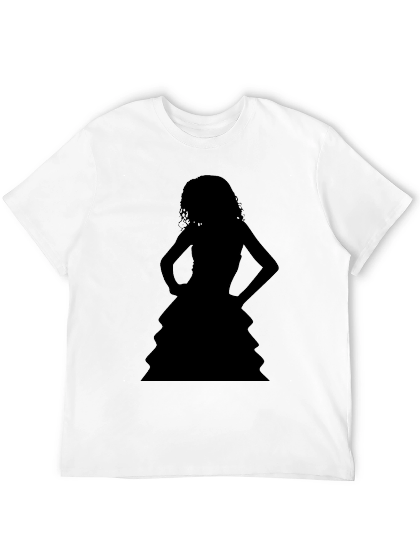 Silhouette Dress Graphic Black T-Shirt