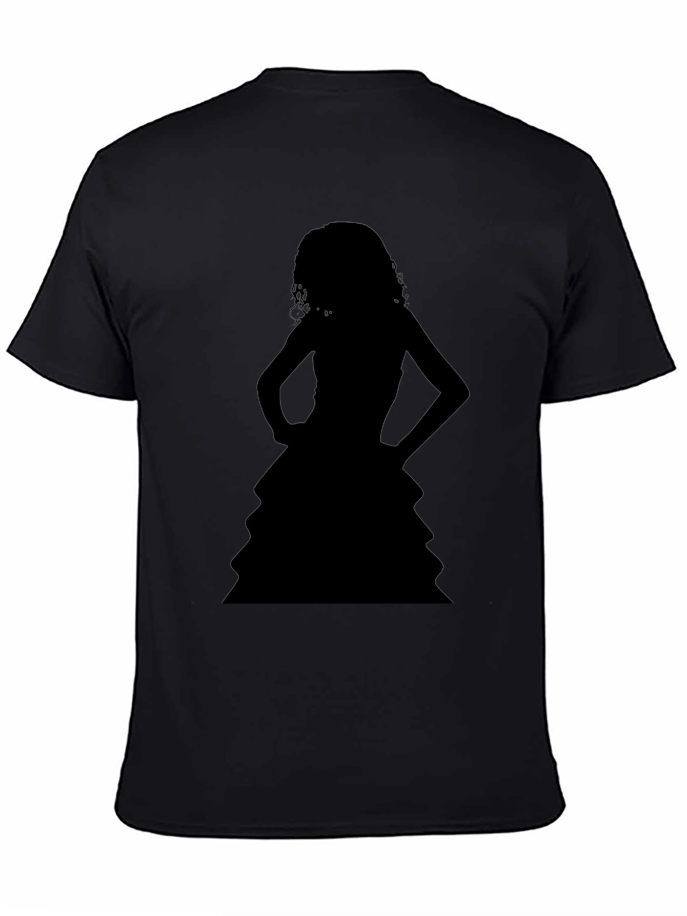 Silhouette Dress Graphic Black T-Shirt