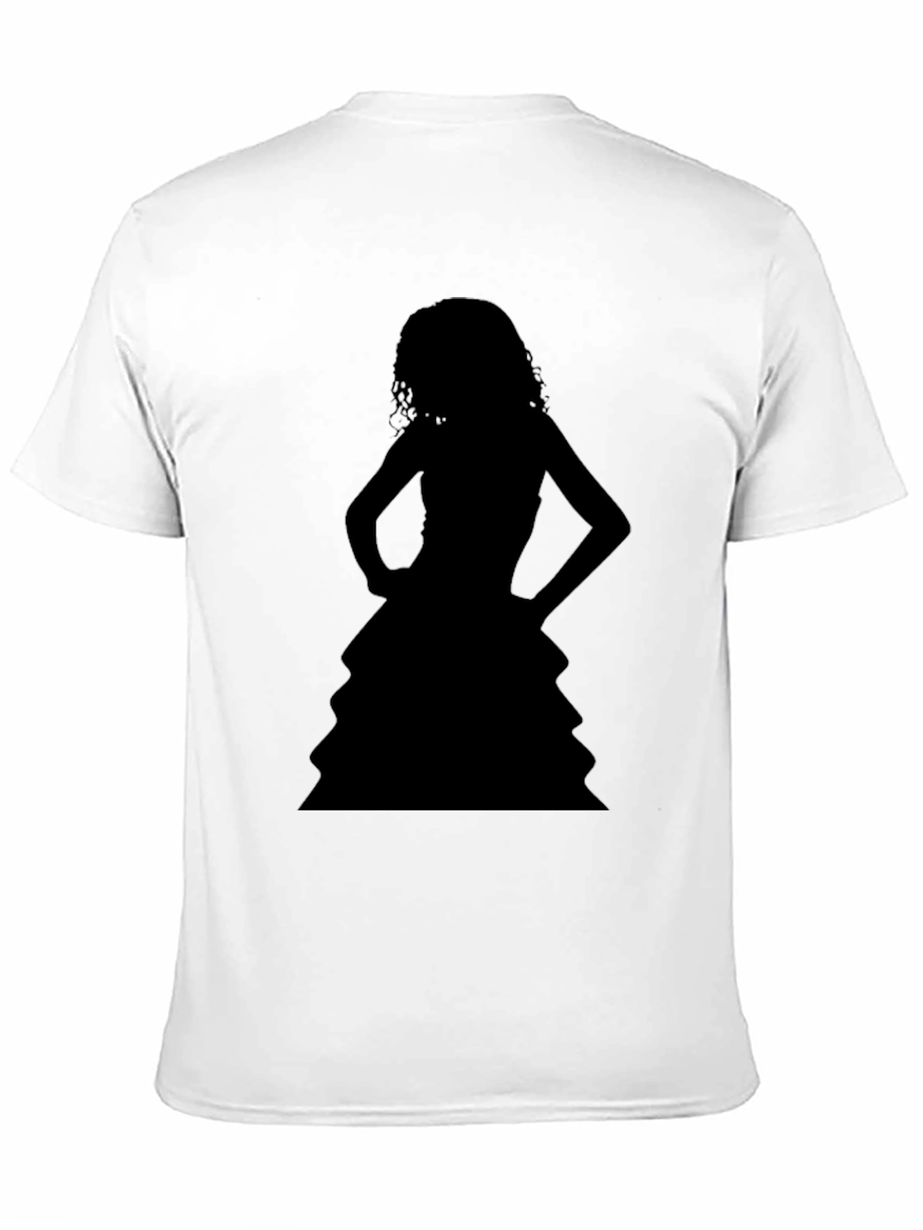 Silhouette Dress Graphic Black T-Shirt