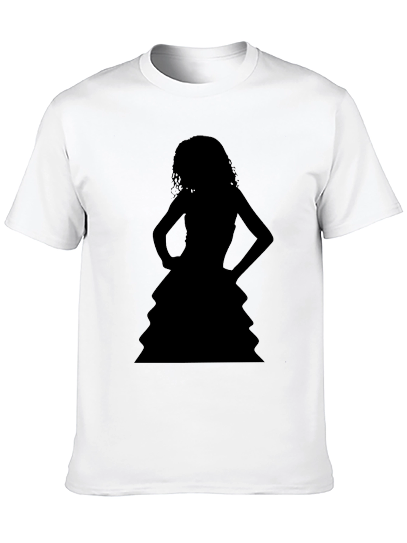 Silhouette Dress Graphic Black T-Shirt