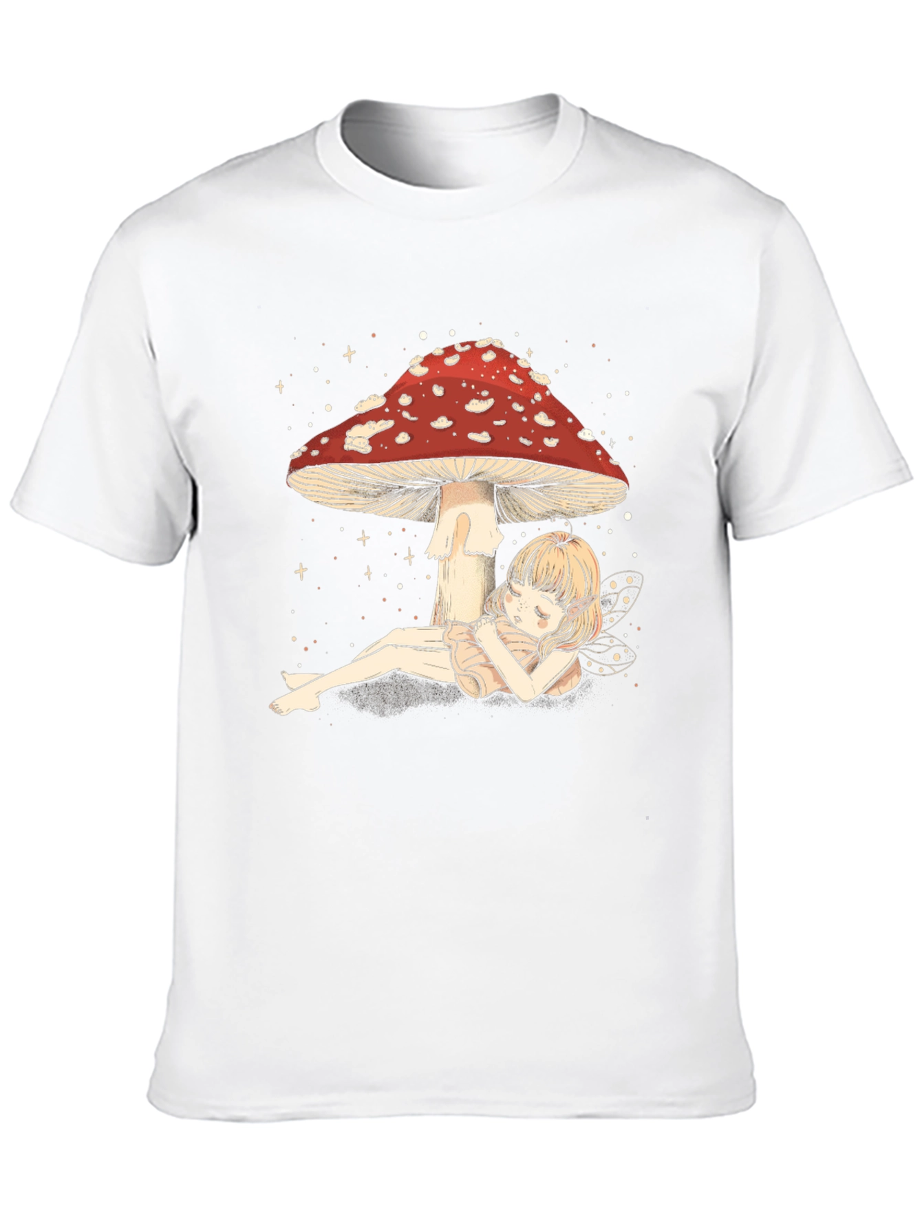 Mushroom Fairy Graphic Tee - Whimsical Comfort