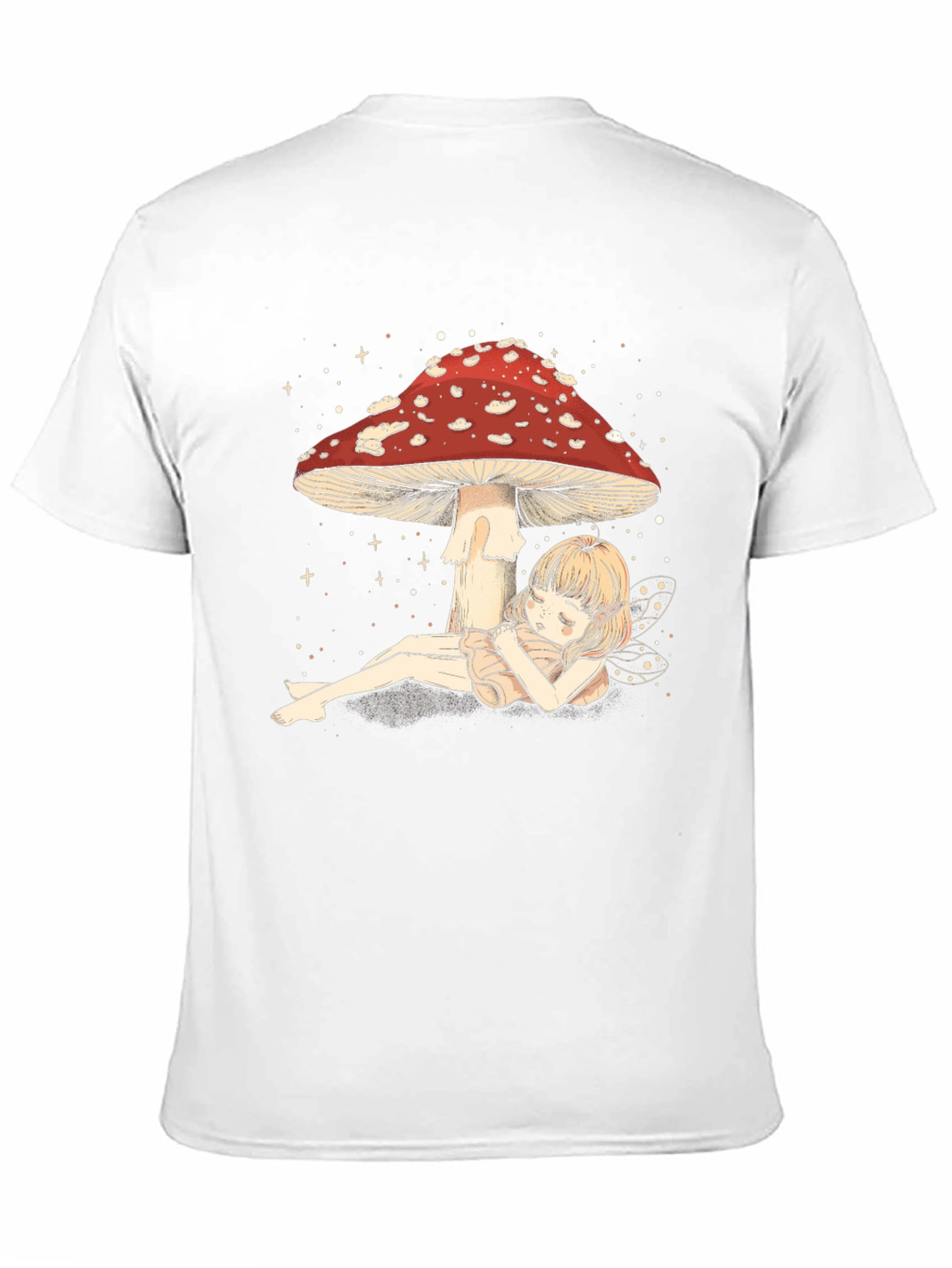 Mushroom Fairy Graphic Tee - Whimsical Comfort
