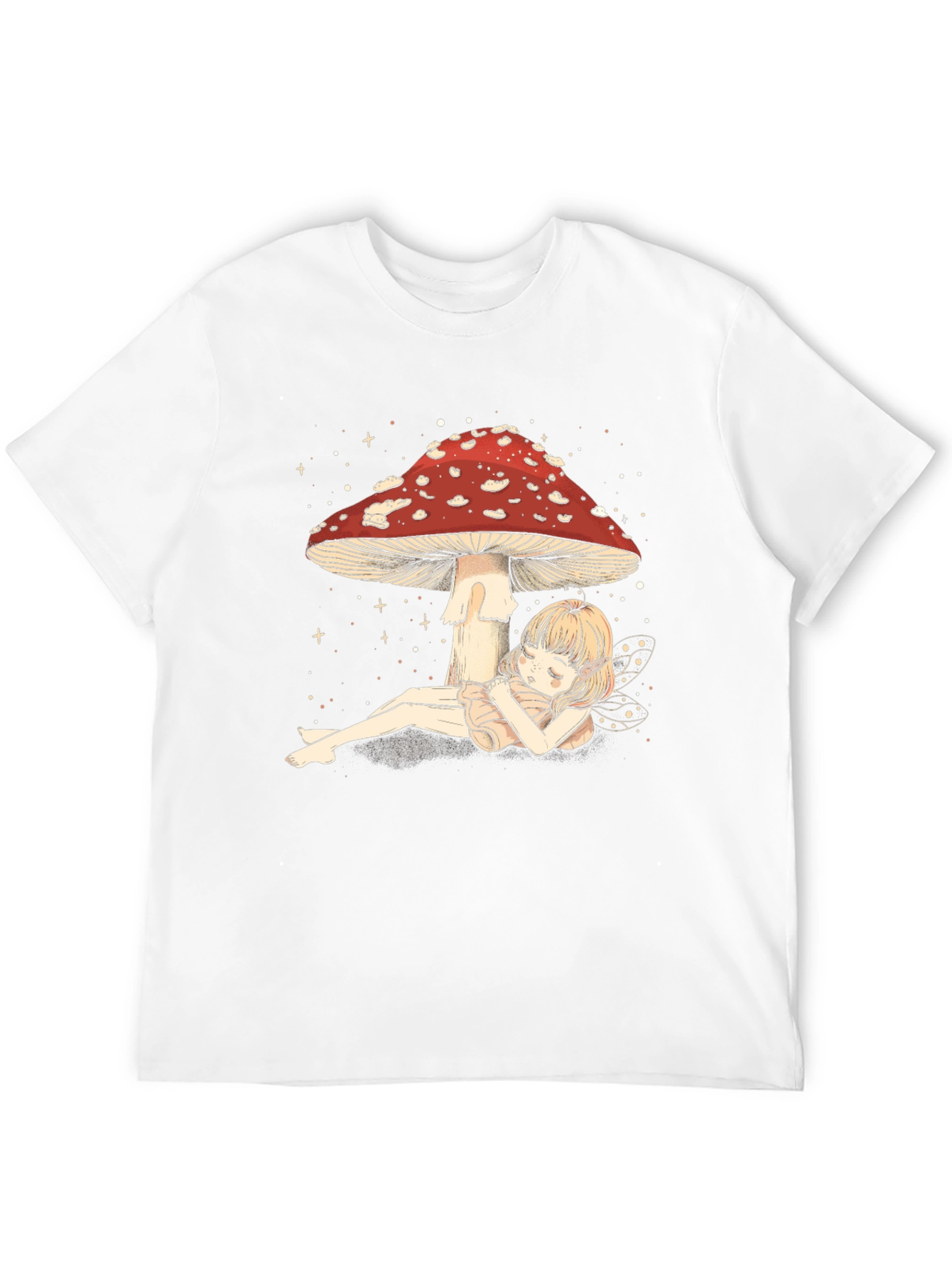 Mushroom Fairy Graphic Tee - Whimsical Comfort
