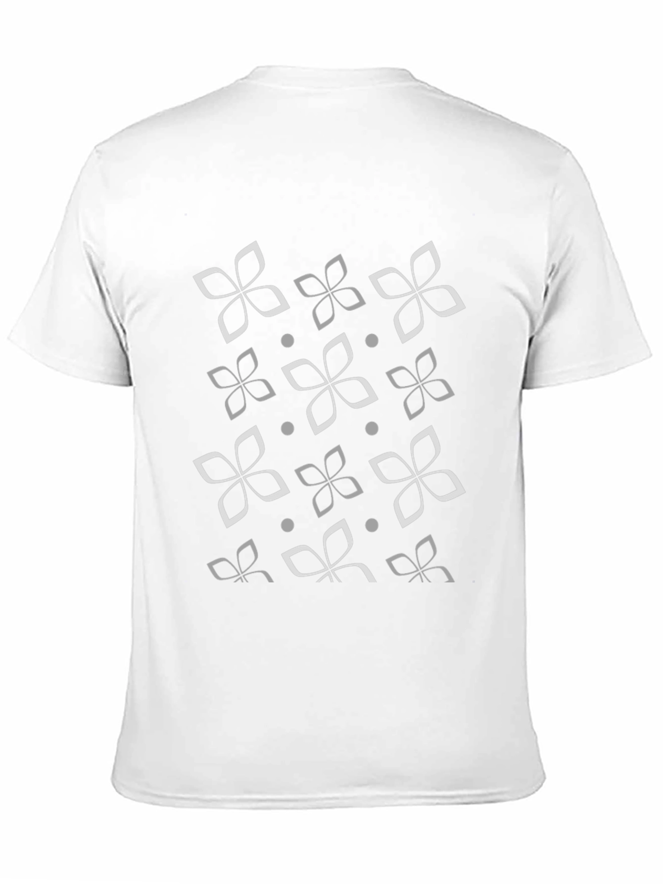 Black Floral Patterned Crew Neck T-Shirt