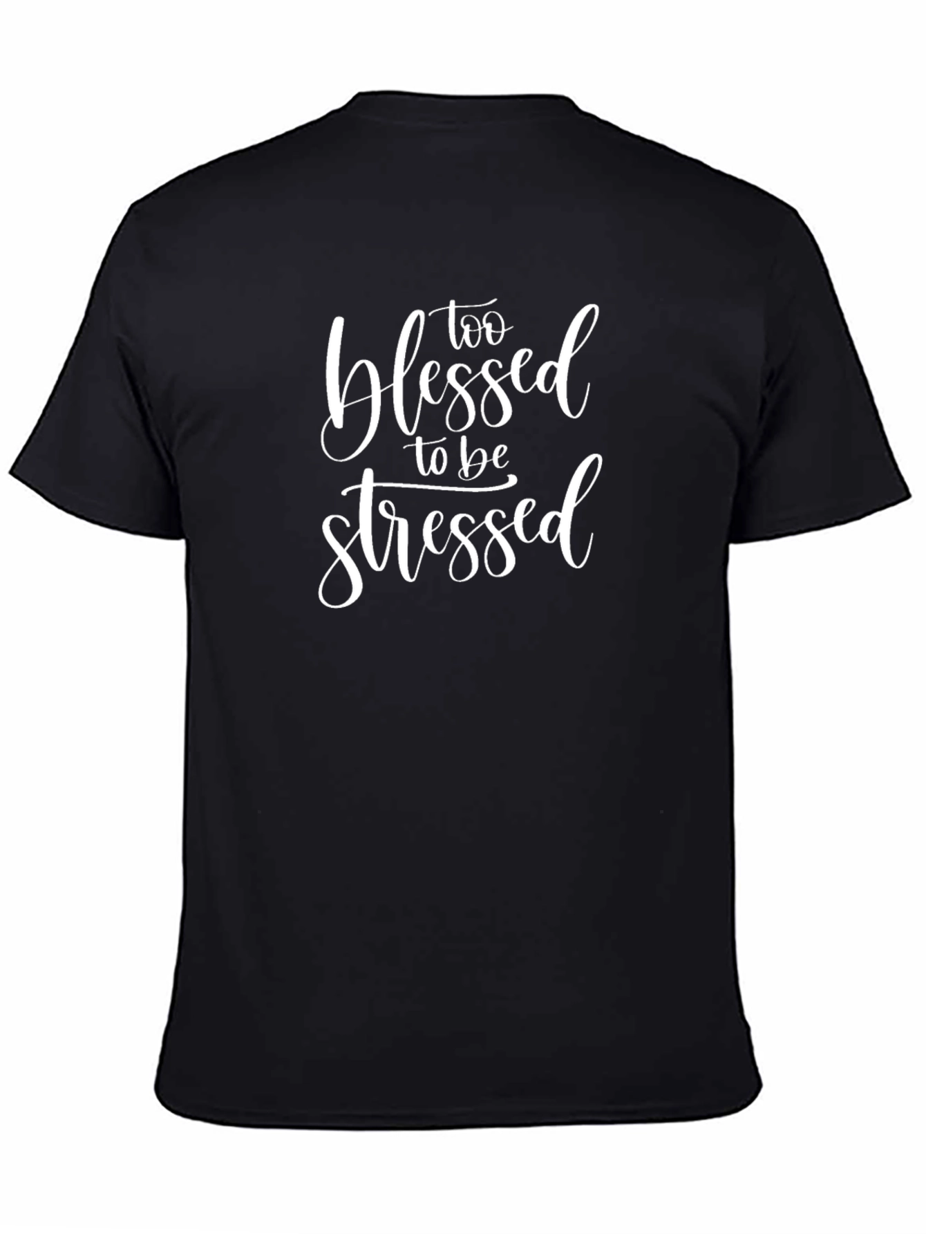 Blessed & Stressed Black Graphic Tee