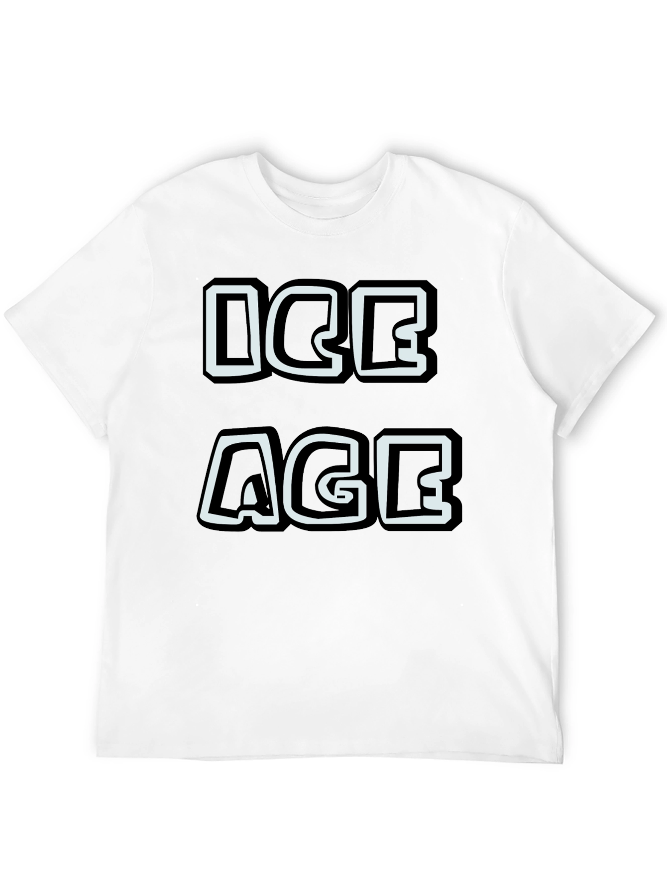 Ice Age Graphic Print Black T-Shirt