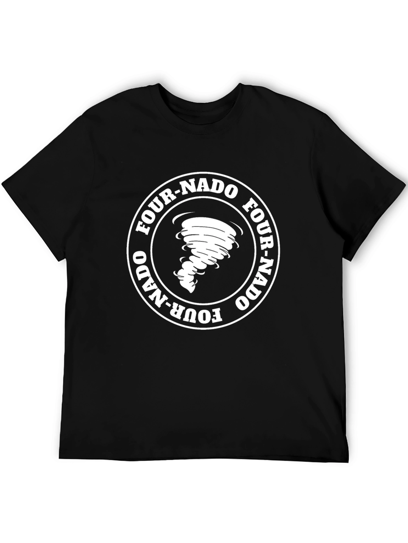 Four-Nado Graphic Black T-Shirt