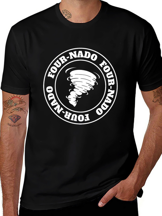 Four-Nado Graphic Black T-Shirt