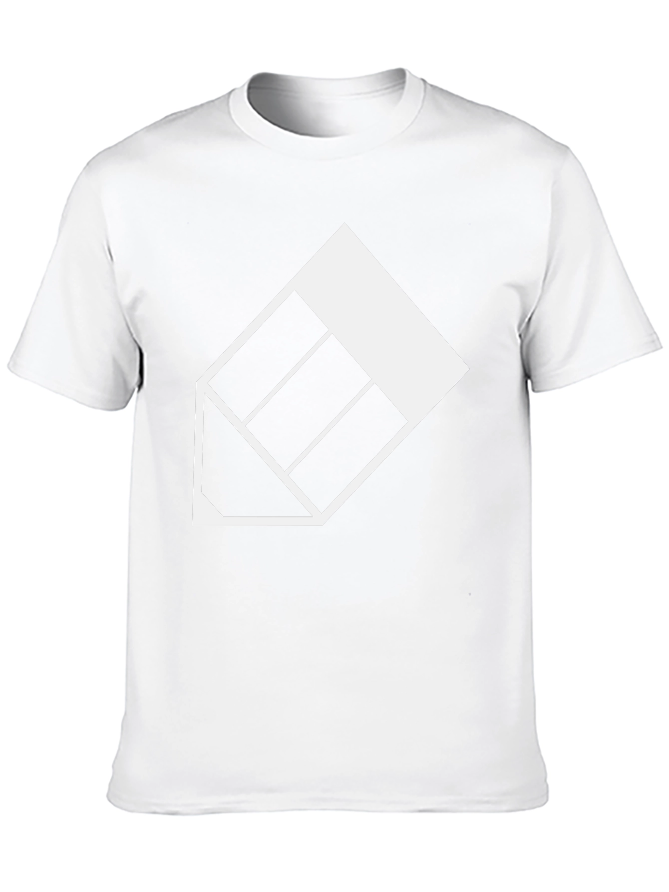 Modern Geometric Pencil Graphic Tee - Black