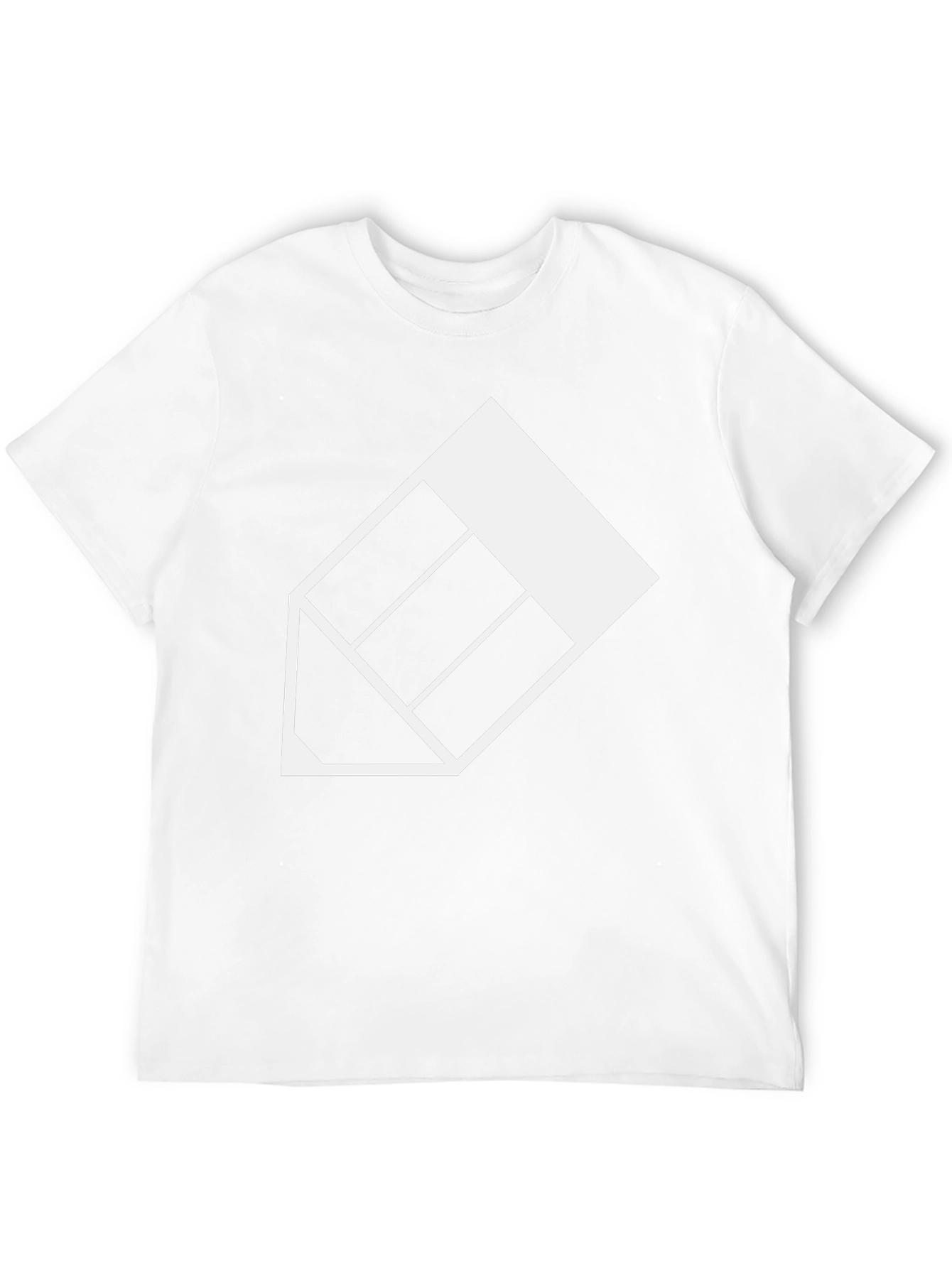 Modern Geometric Pencil Graphic Tee - Black