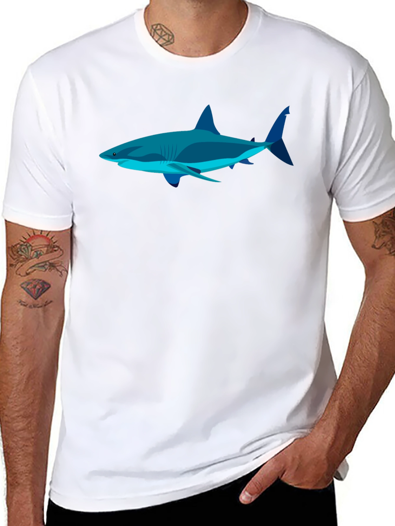 Shark Graphic Tee - Cool Blue Sea Predator