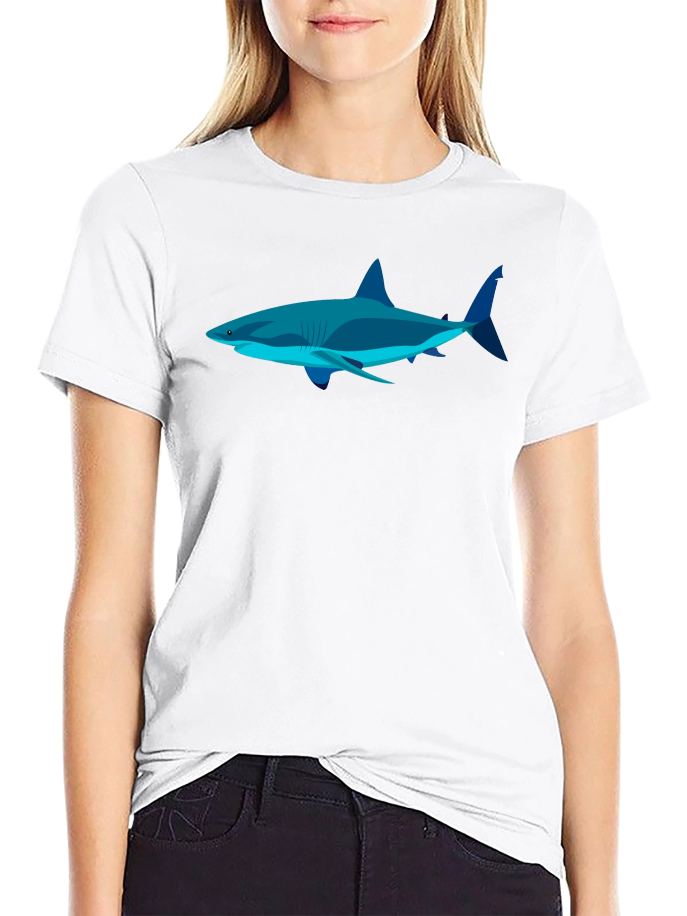 Shark Graphic Tee - Cool Blue Sea Predator