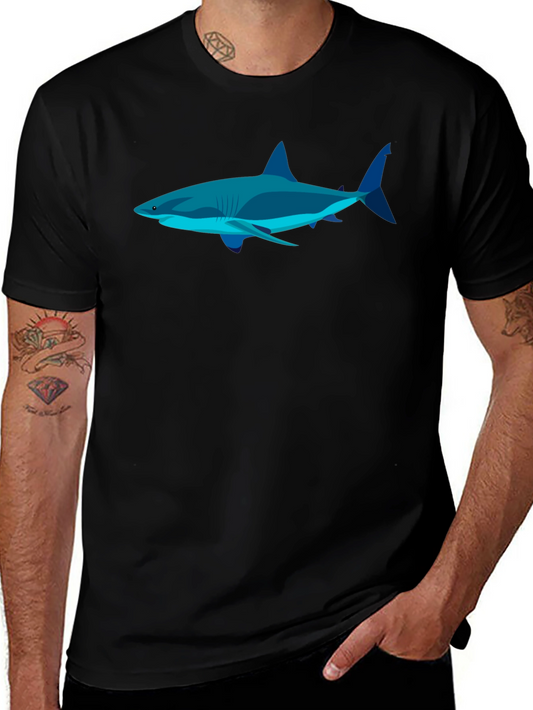 Shark Graphic Tee - Cool Blue Sea Predator