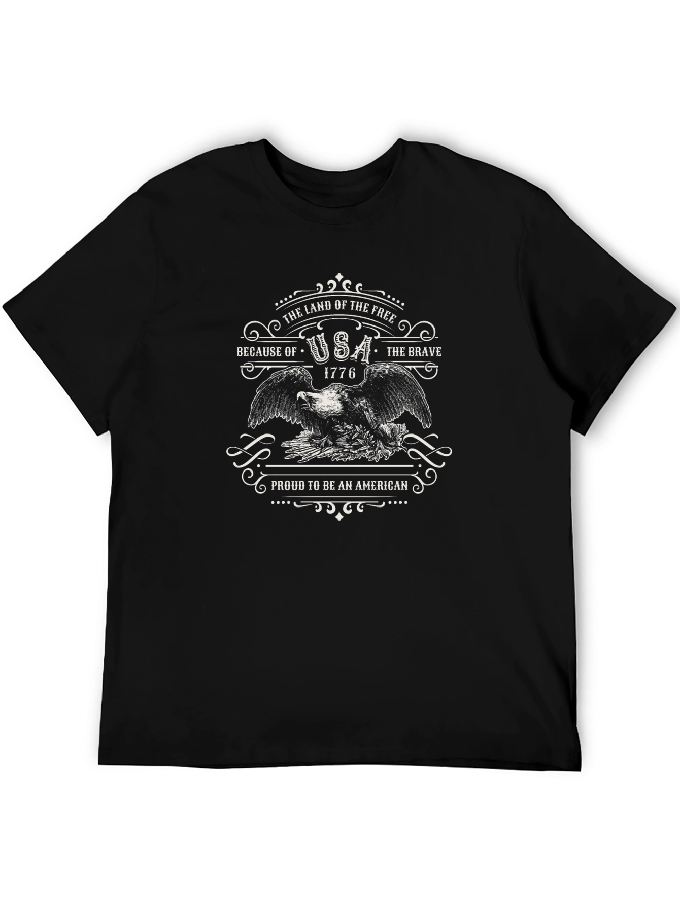 USA Patriotic Eagle Graphic T-Shirt
