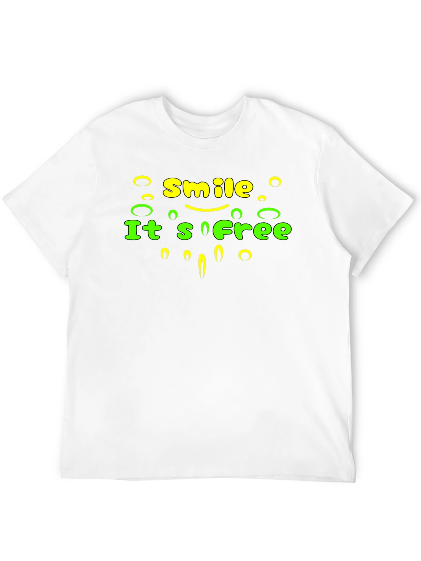 Smile Its Free Graphic Tee - Black Cotton T-Shirt
