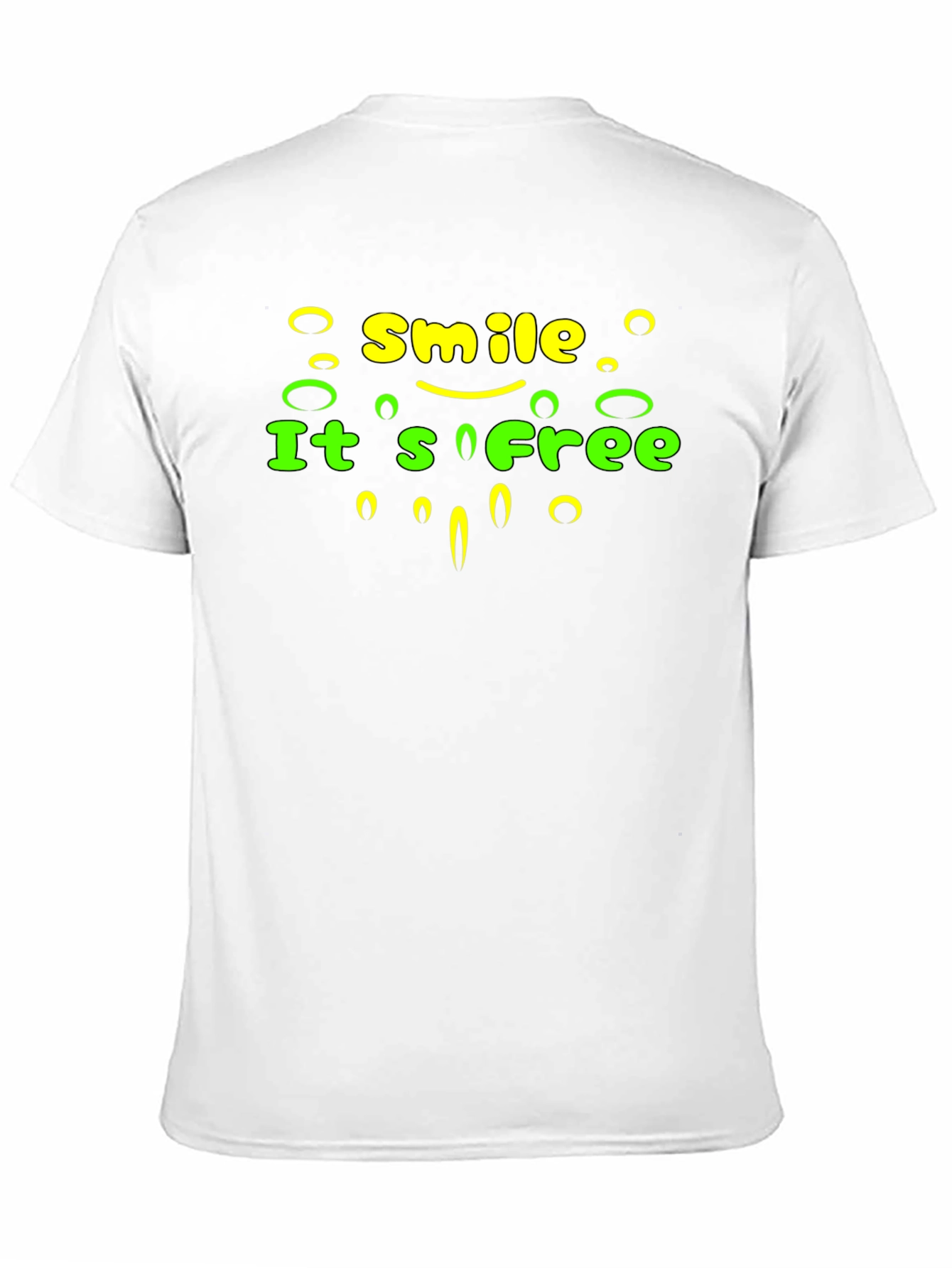 Smile Its Free Graphic Tee - Black Cotton T-Shirt