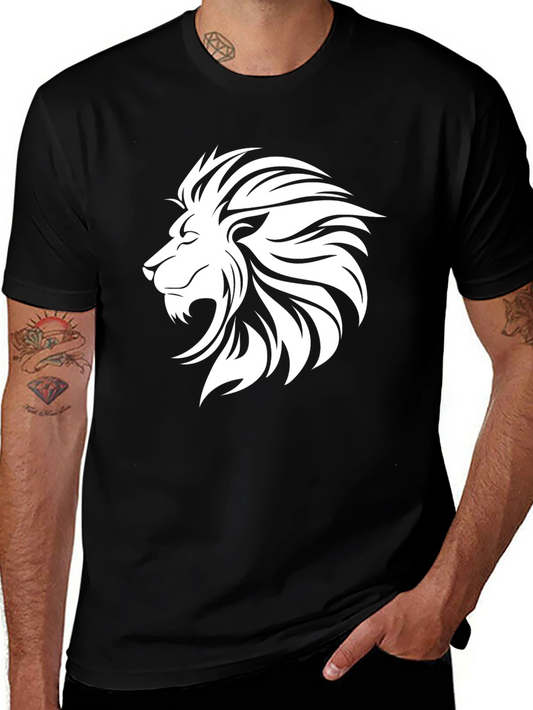 Bold Lion Graphic Black Tee
