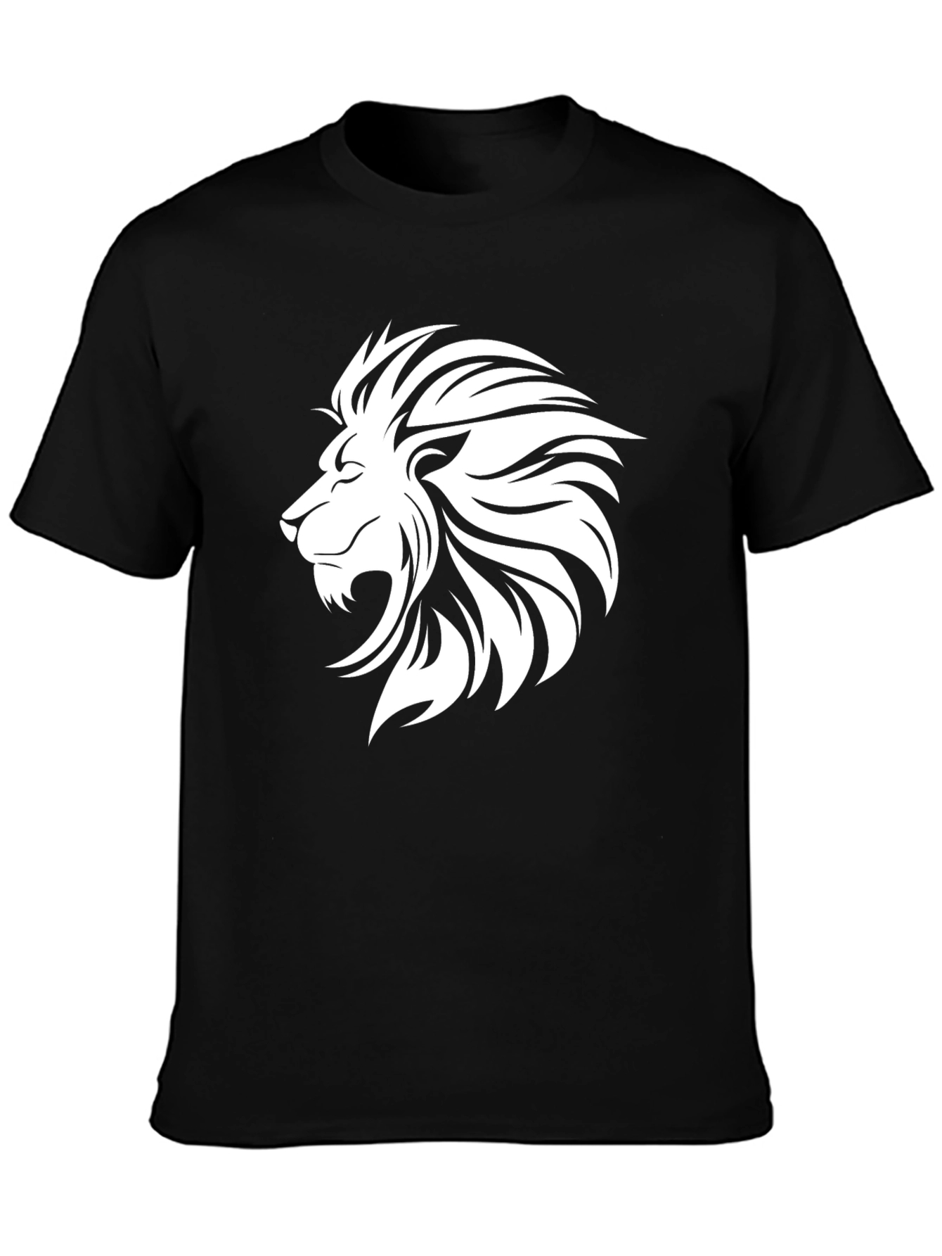 Bold Lion Graphic Black Tee